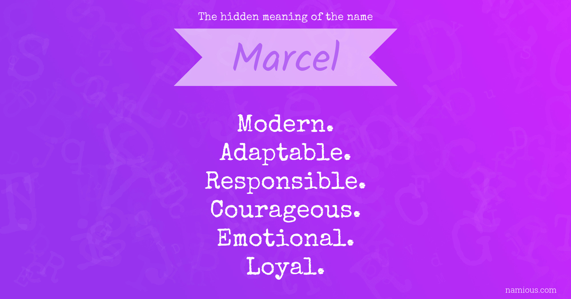 The hidden meaning of the name Marcel