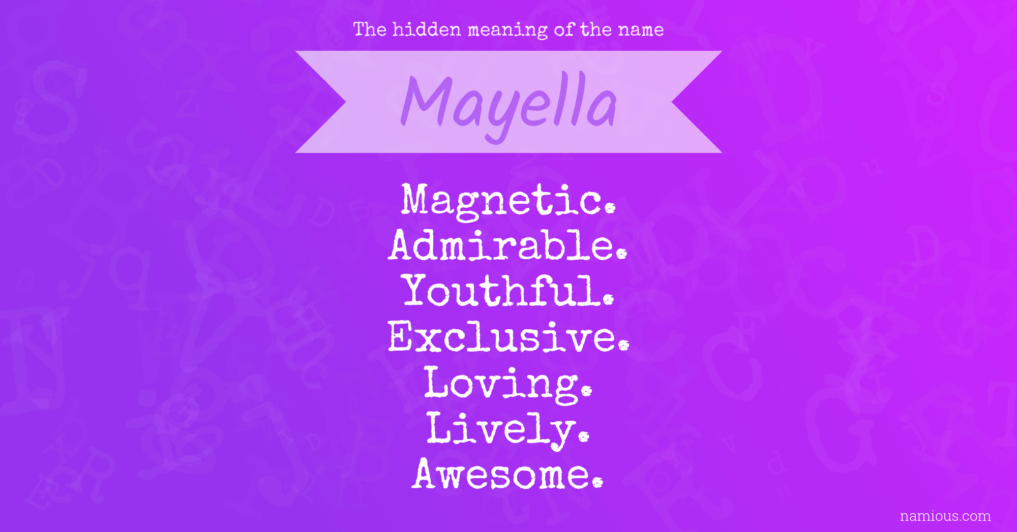 The hidden meaning of the name Mayella