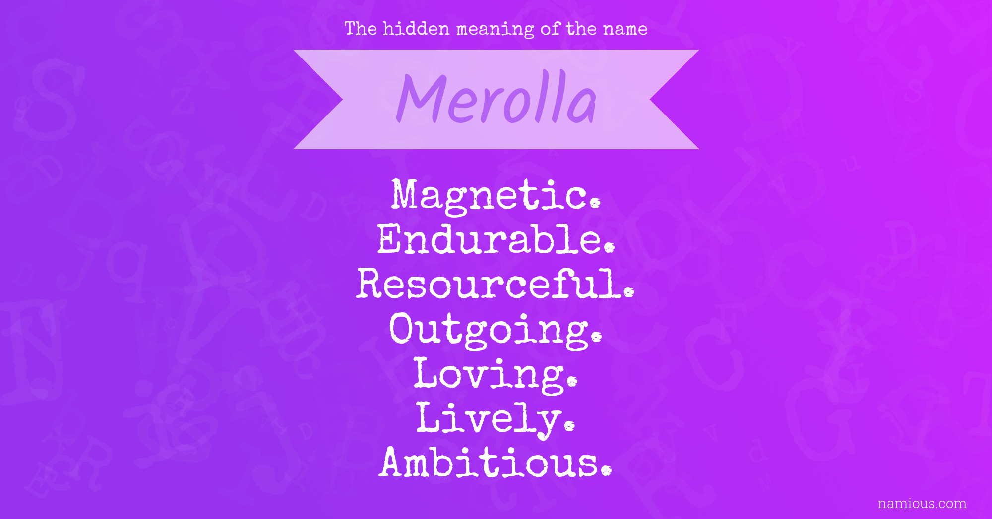The hidden meaning of the name Merolla