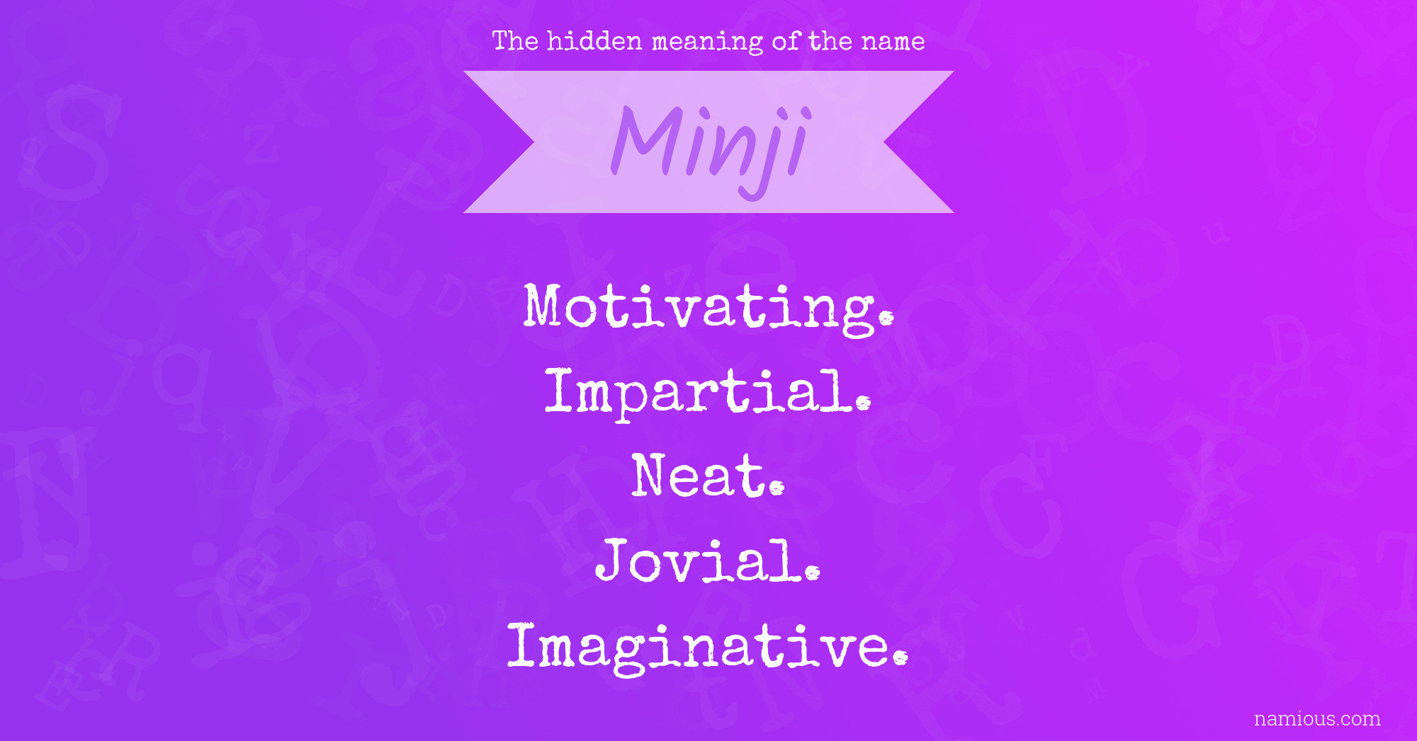The hidden meaning of the name Minji