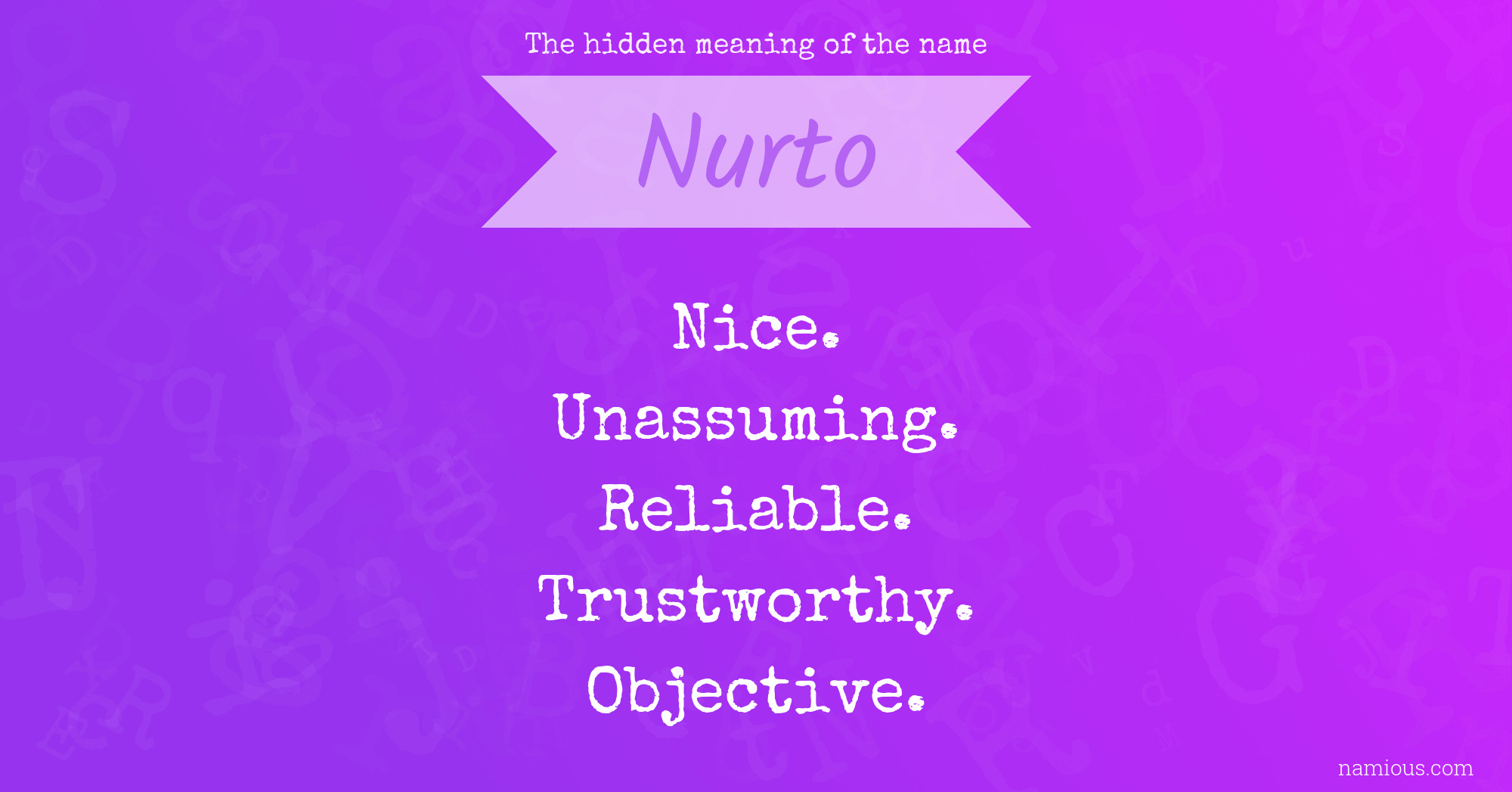 The hidden meaning of the name Nurto