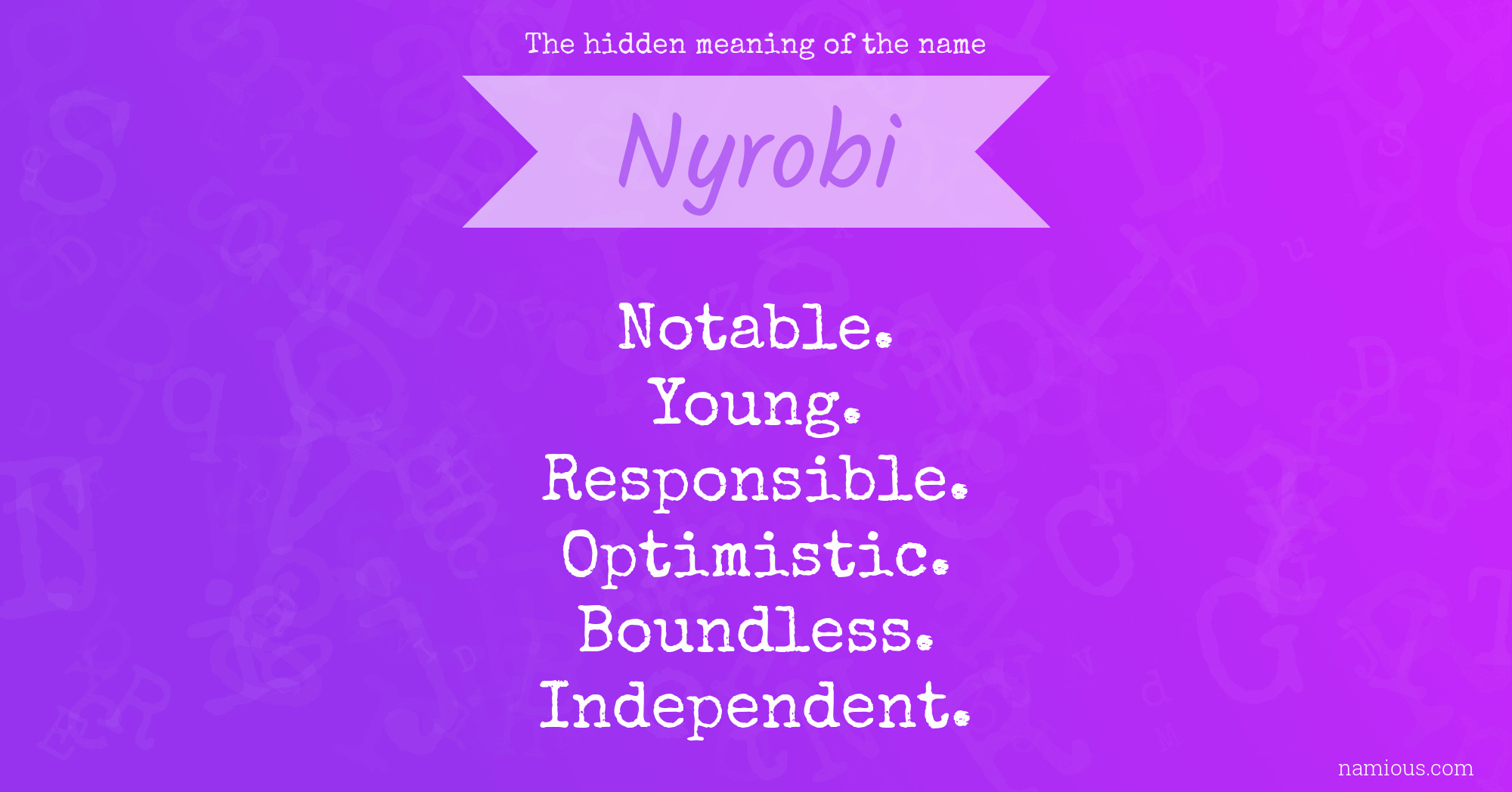 The hidden meaning of the name Nyrobi | Namious