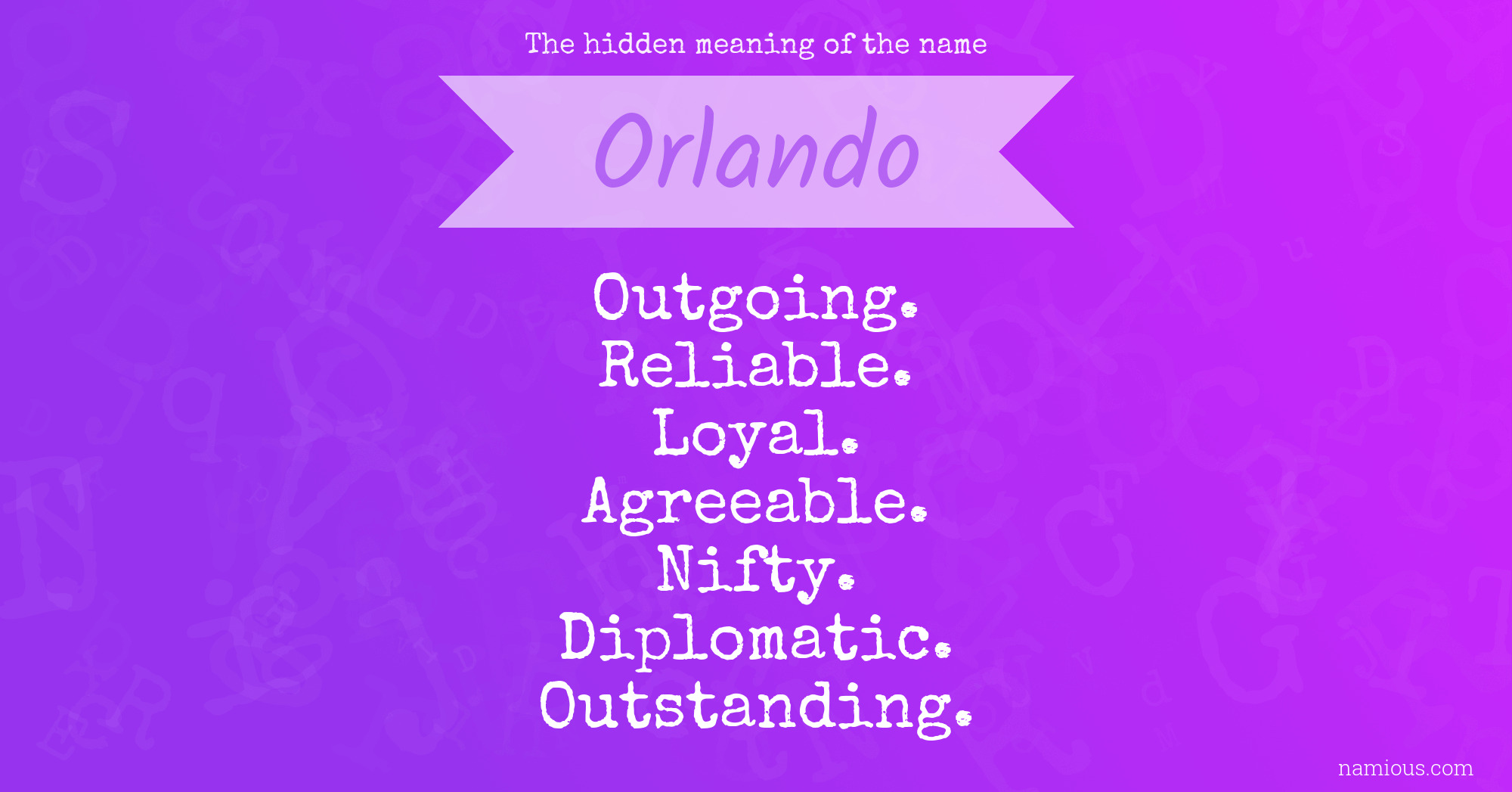 The hidden meaning of the name Orlando
