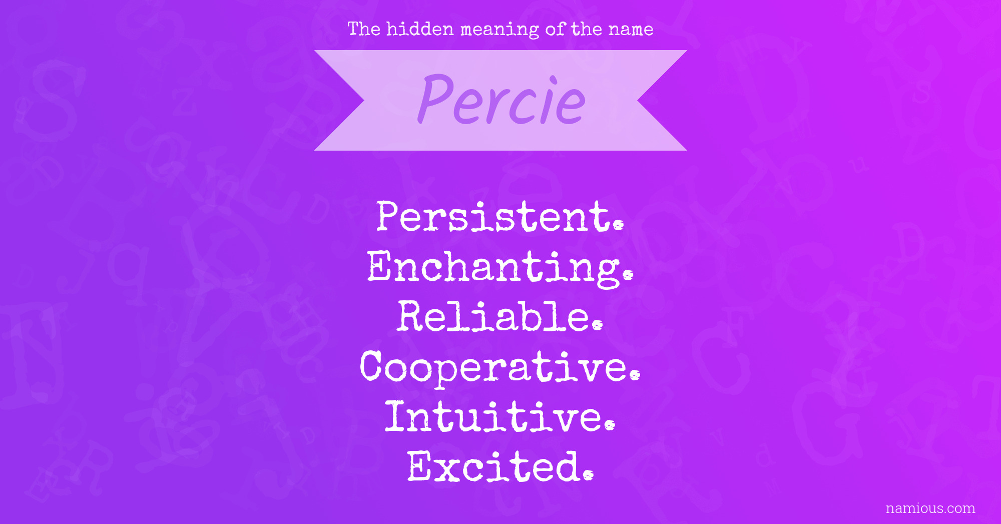 The hidden meaning of the name Percie