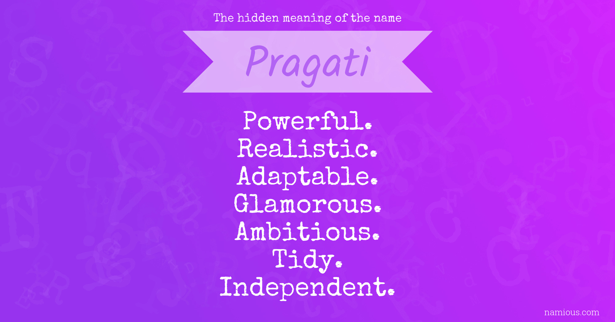 The hidden meaning of the name Pragati
