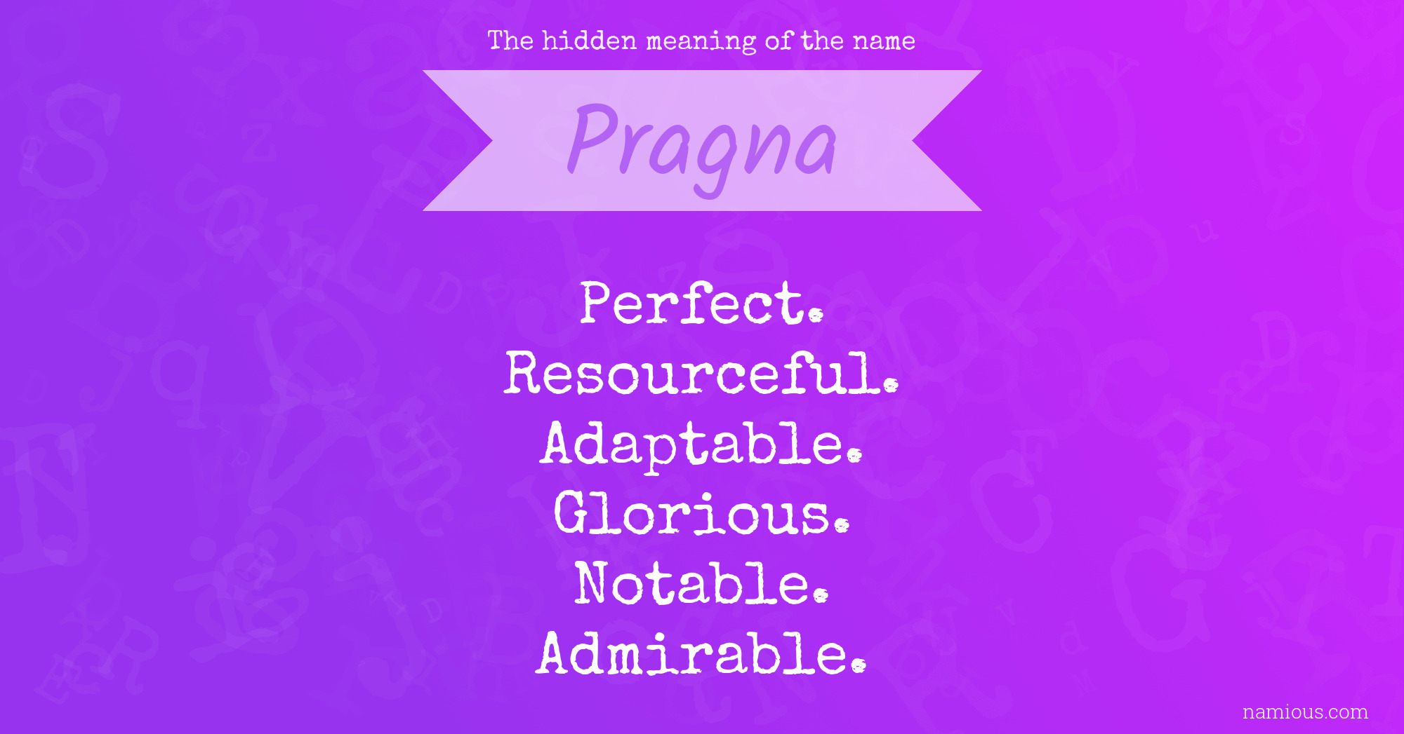 The hidden meaning of the name Pragna | Namious