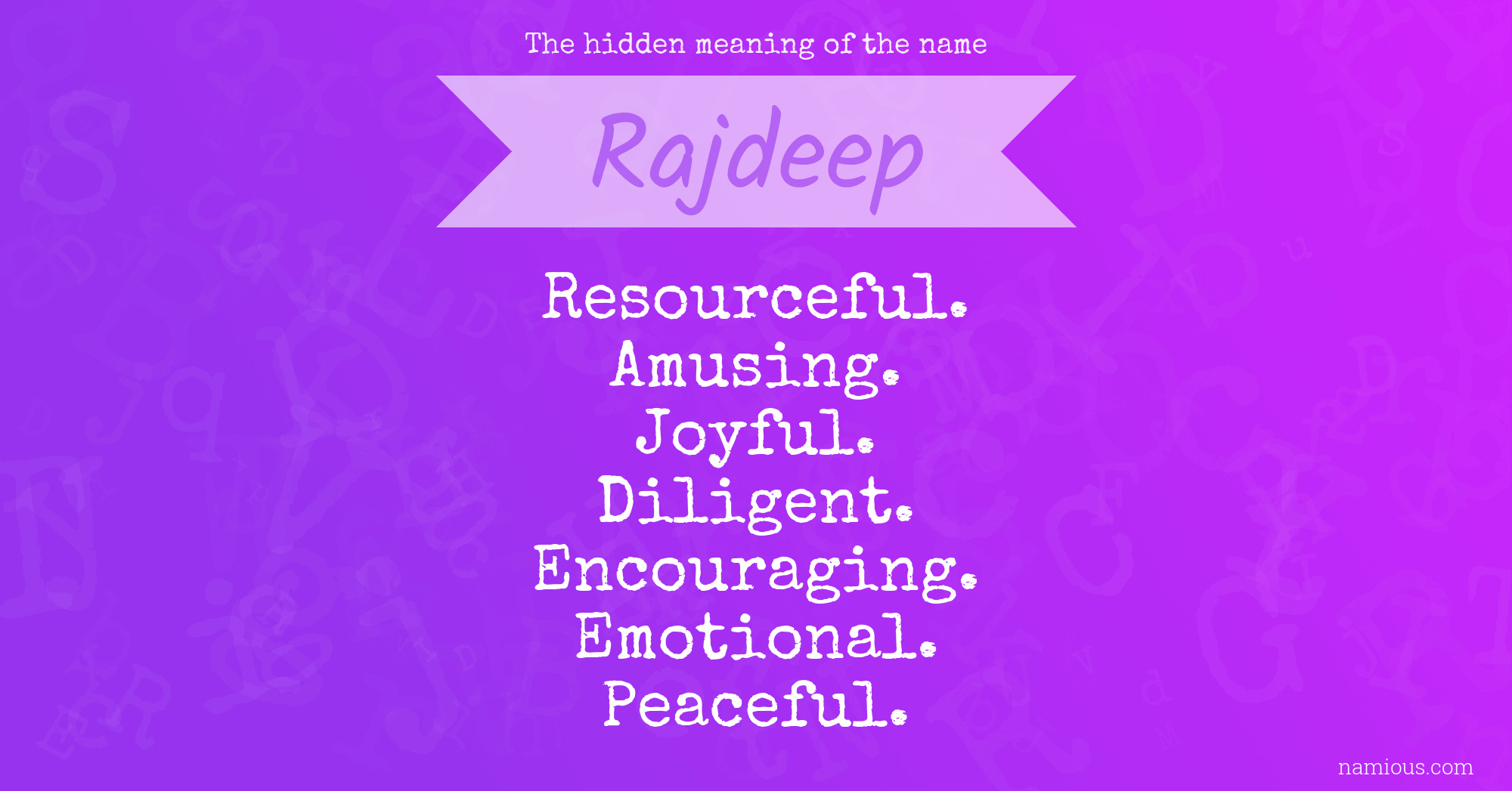 The hidden meaning of the name Rajdeep