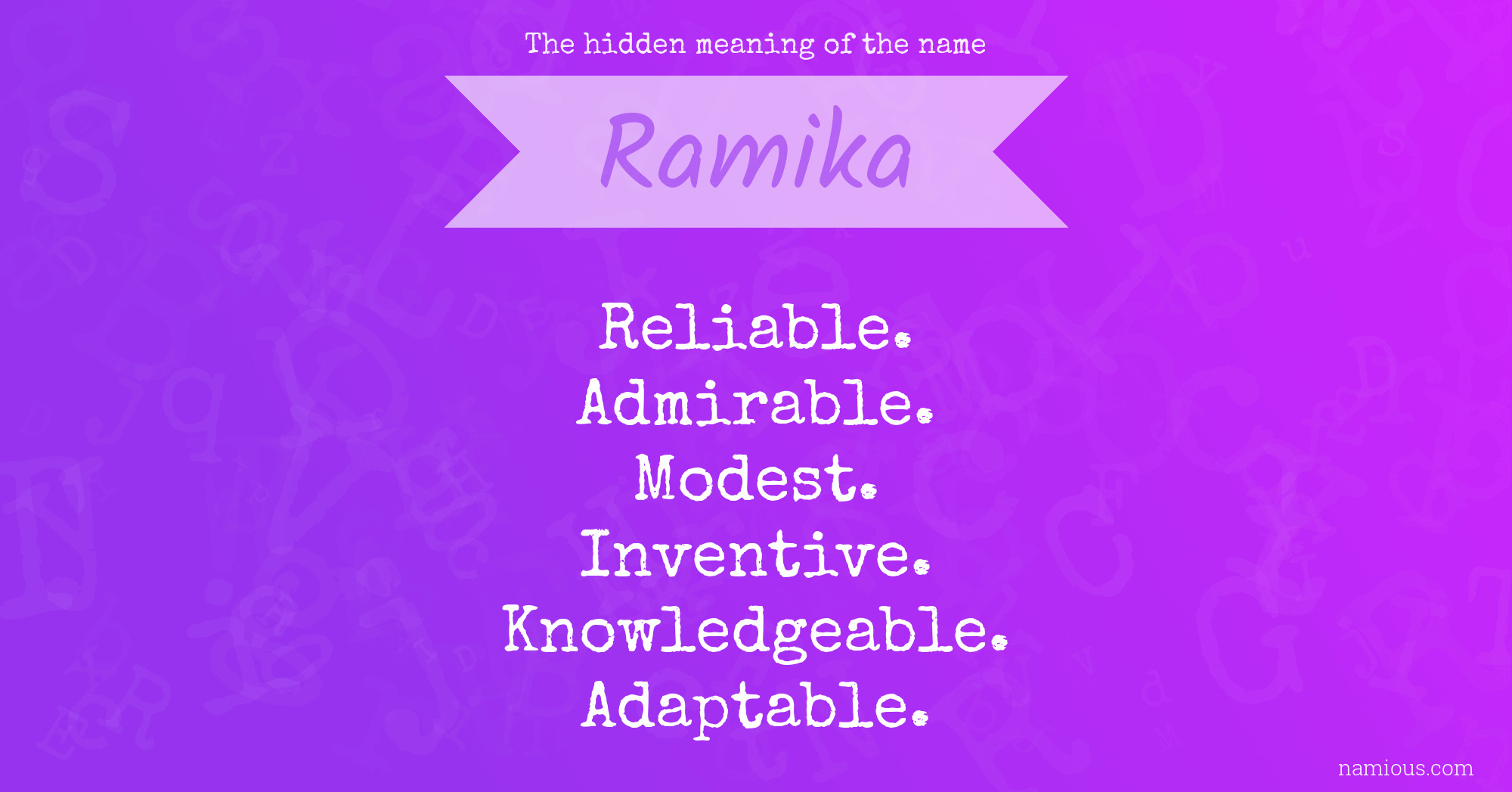 Ramika meaning
