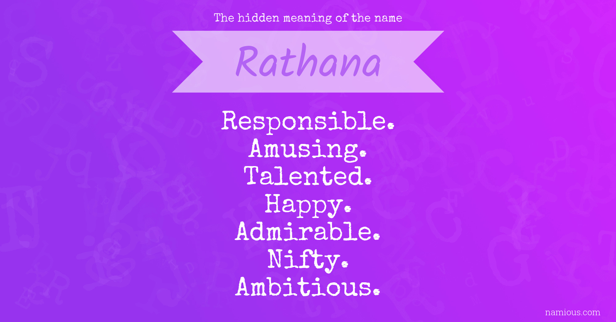 The hidden meaning of the name Rathana
