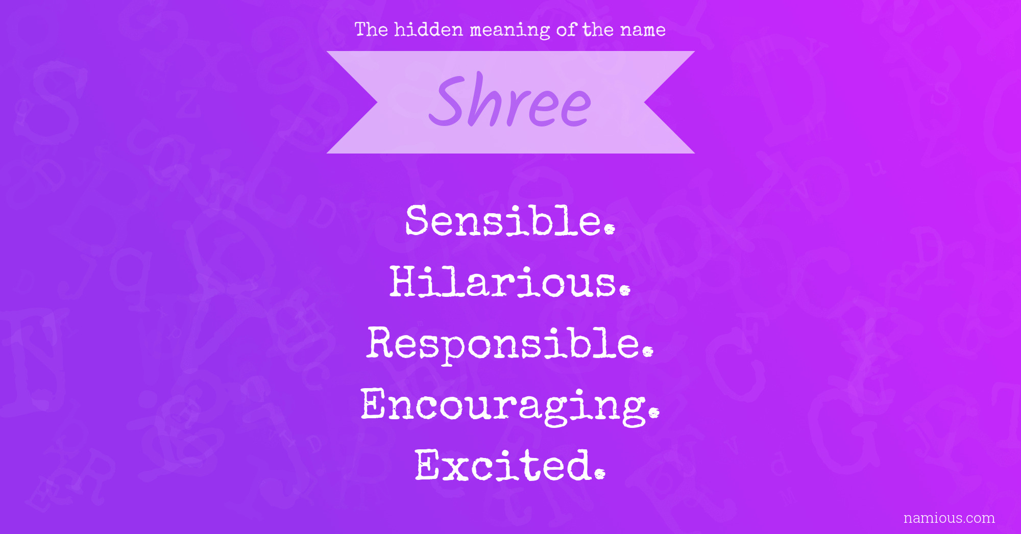 The hidden meaning of the name Shree
