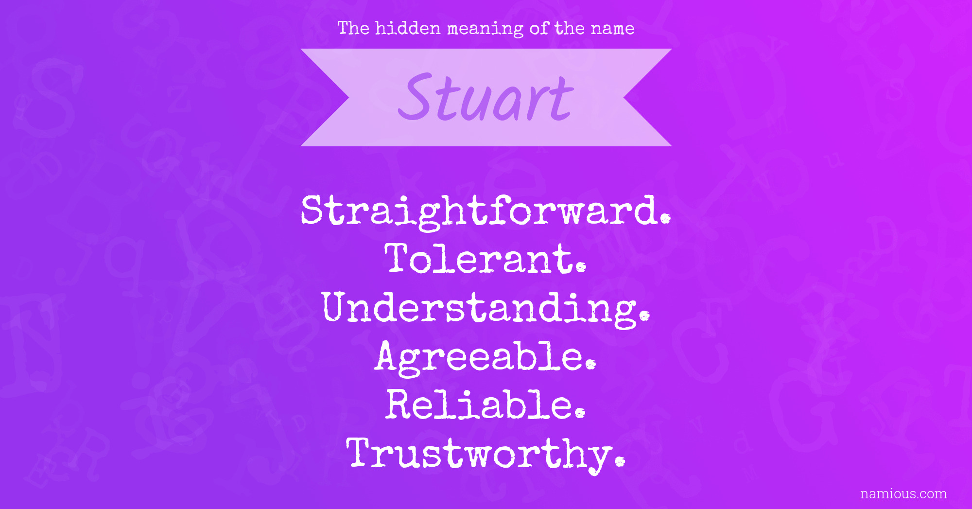 The hidden meaning of the name Stuart