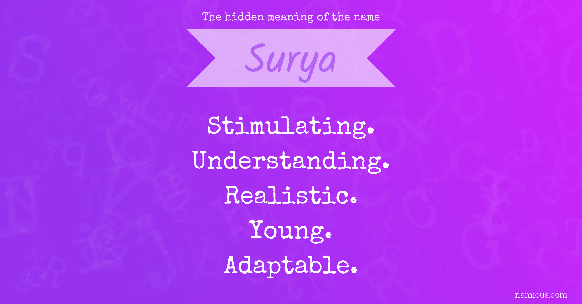 The hidden meaning of the name Surya