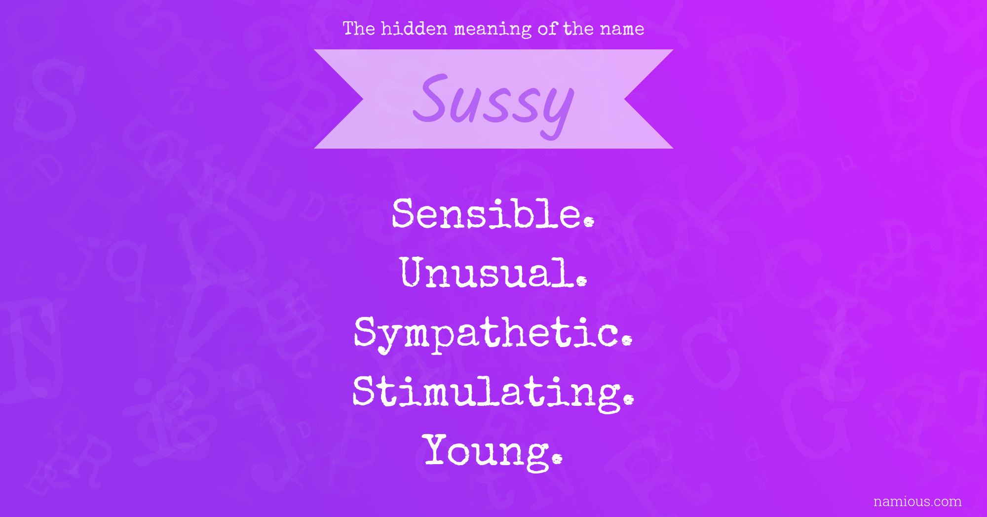 Meaning sussy What Does