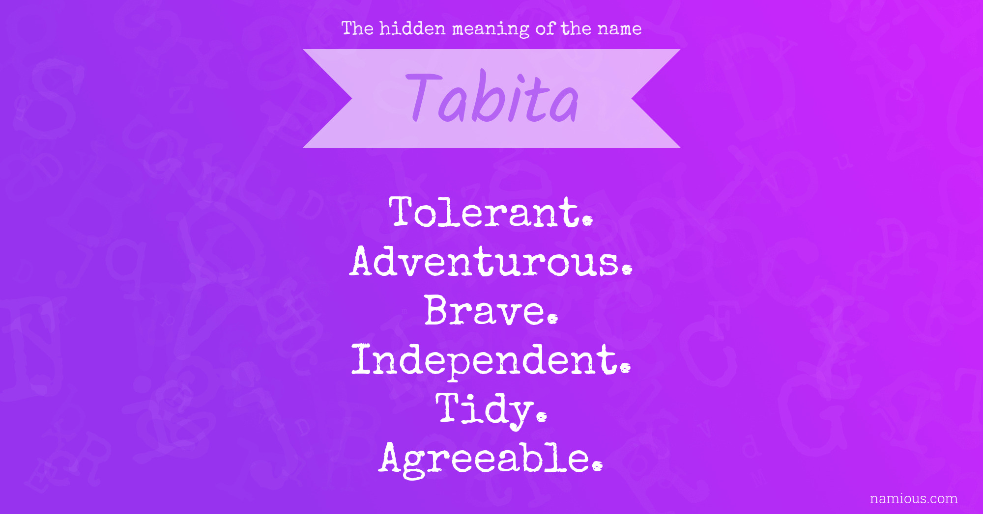 The hidden meaning of the name Tabita