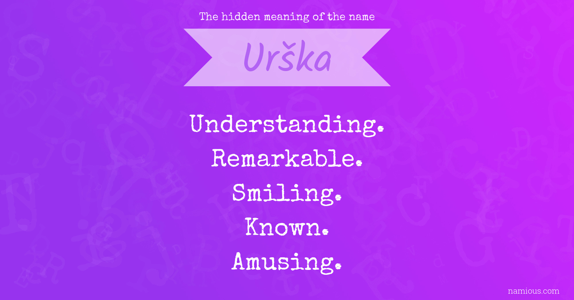 The hidden meaning of the name Urška