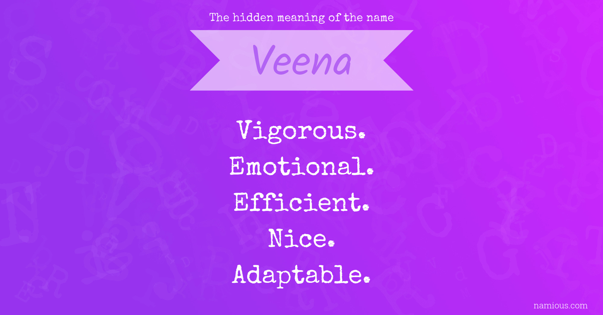 The hidden meaning of the name Veena
