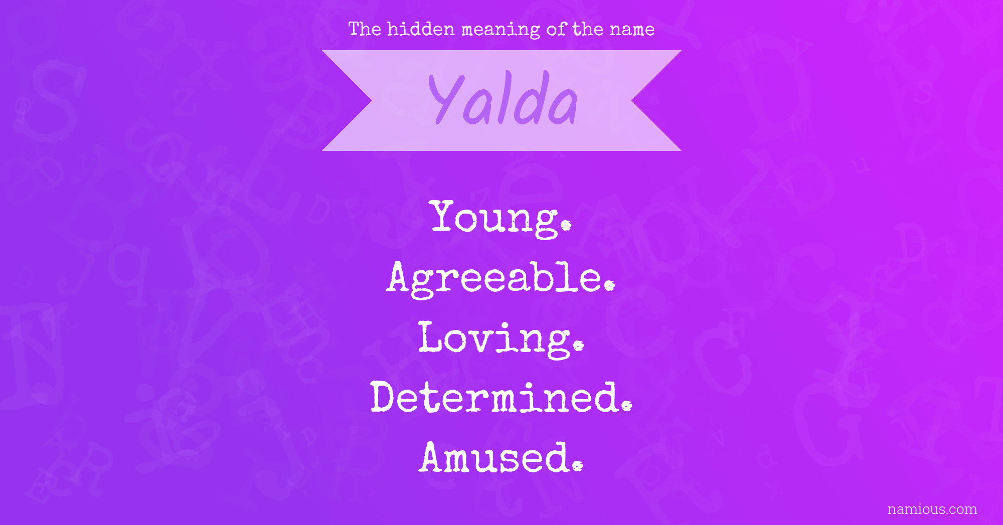 The hidden meaning of the name Yalda