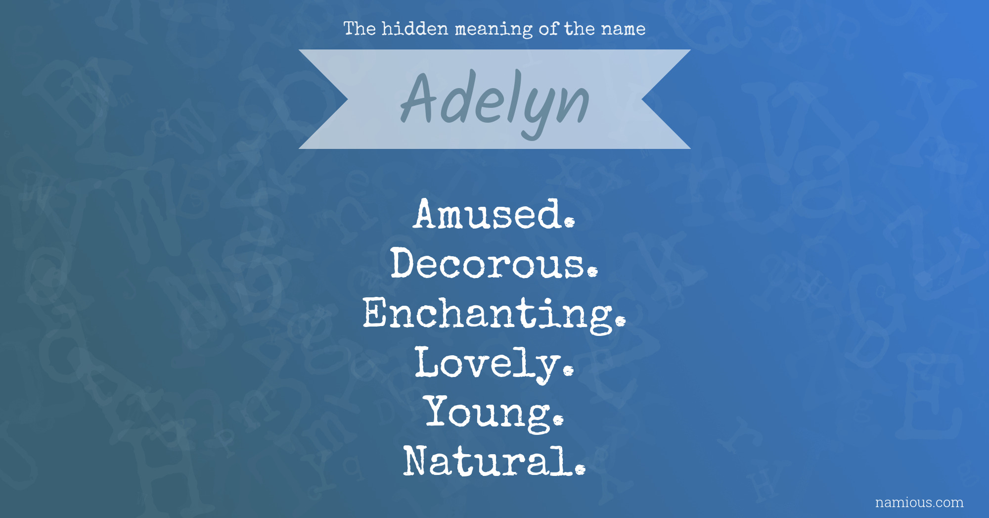 What does the name adelyn mean