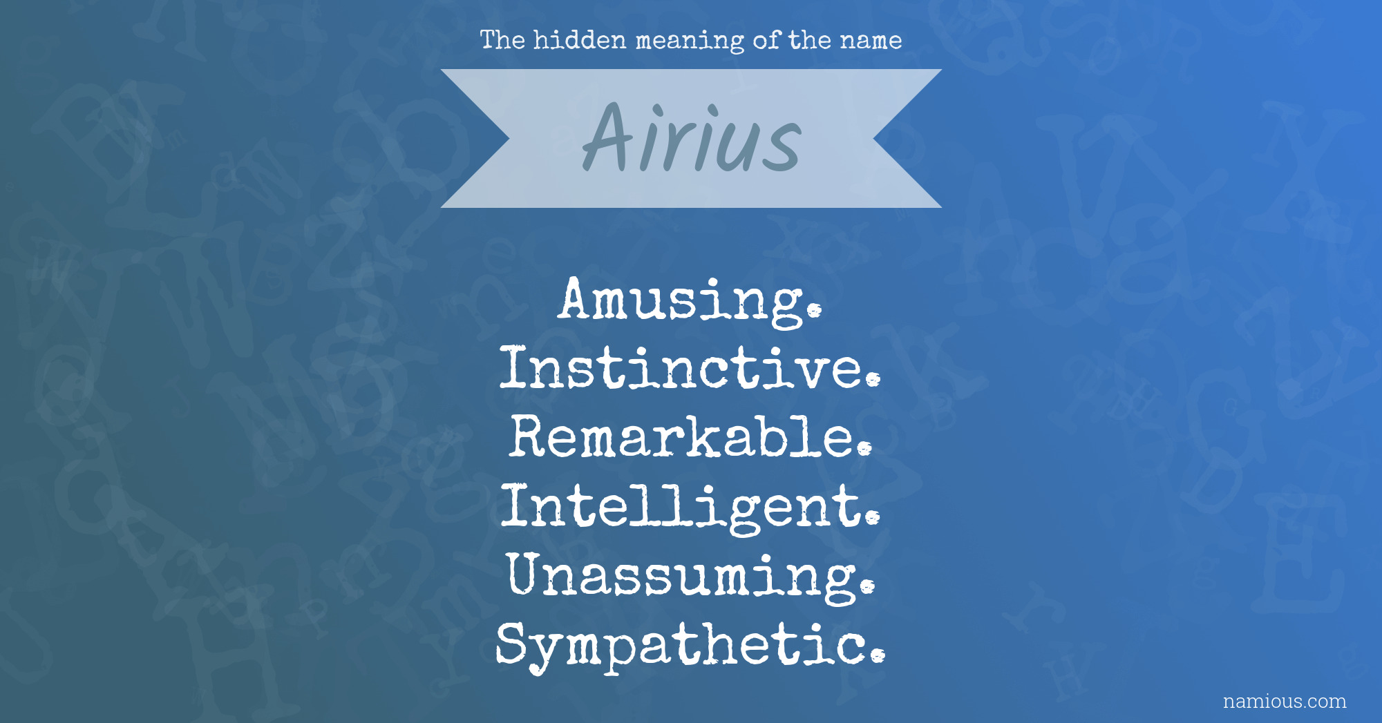 The hidden meaning of the name Airius