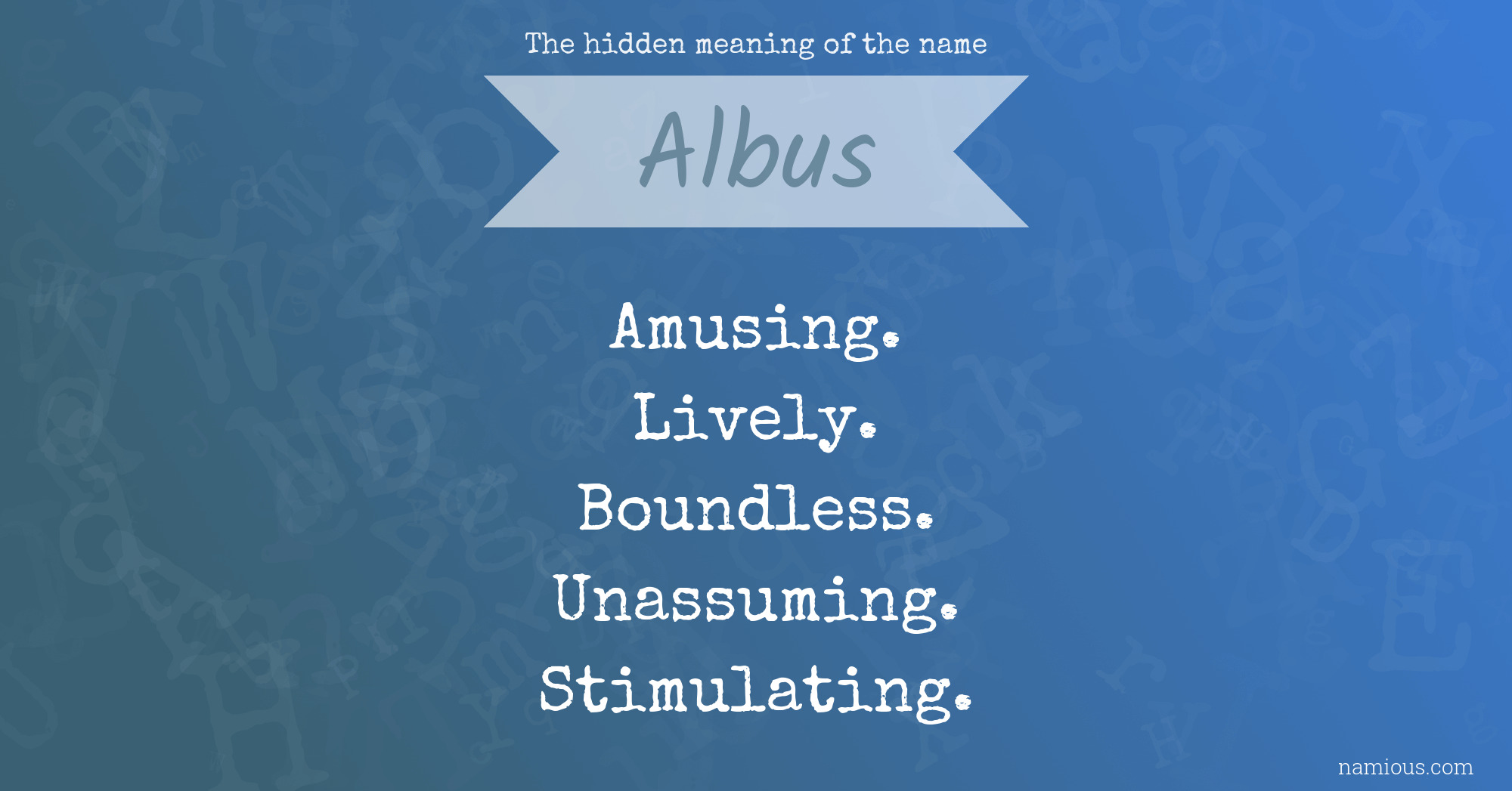 The hidden meaning of the name Albus