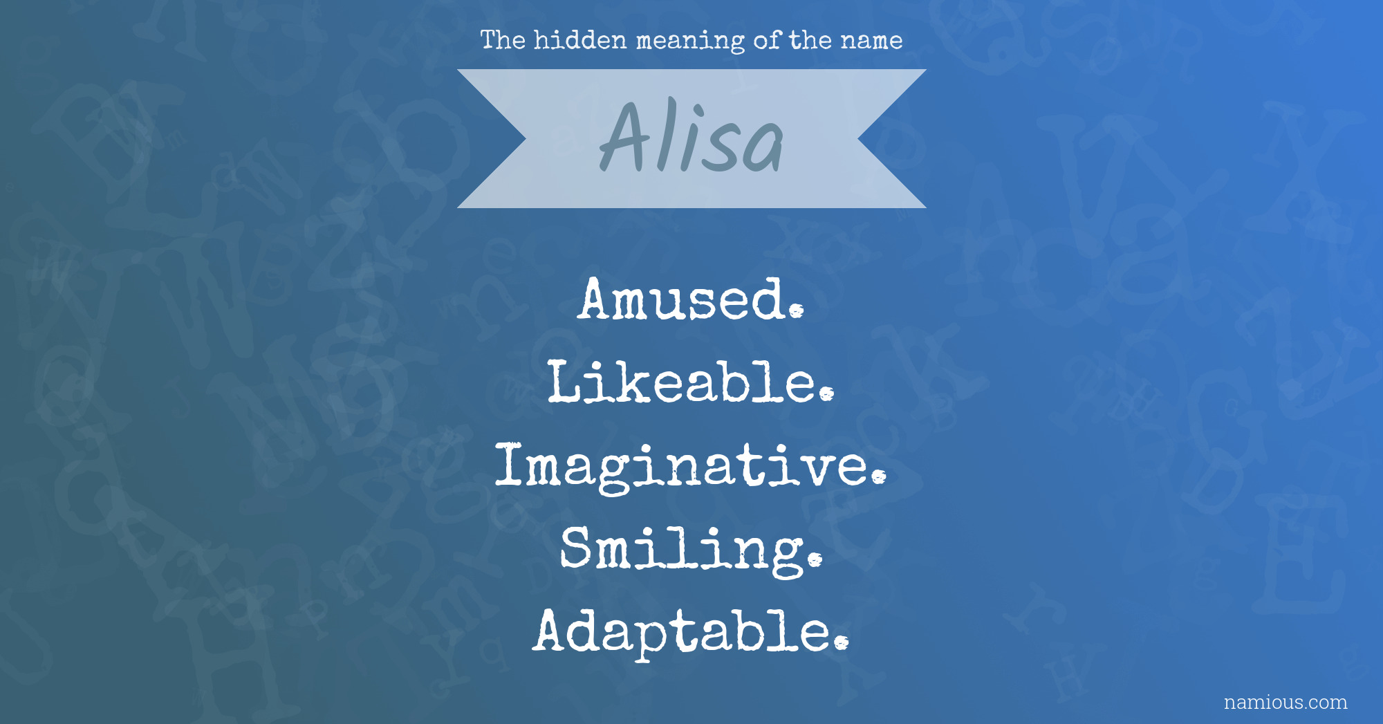 The hidden meaning of the name Alisa