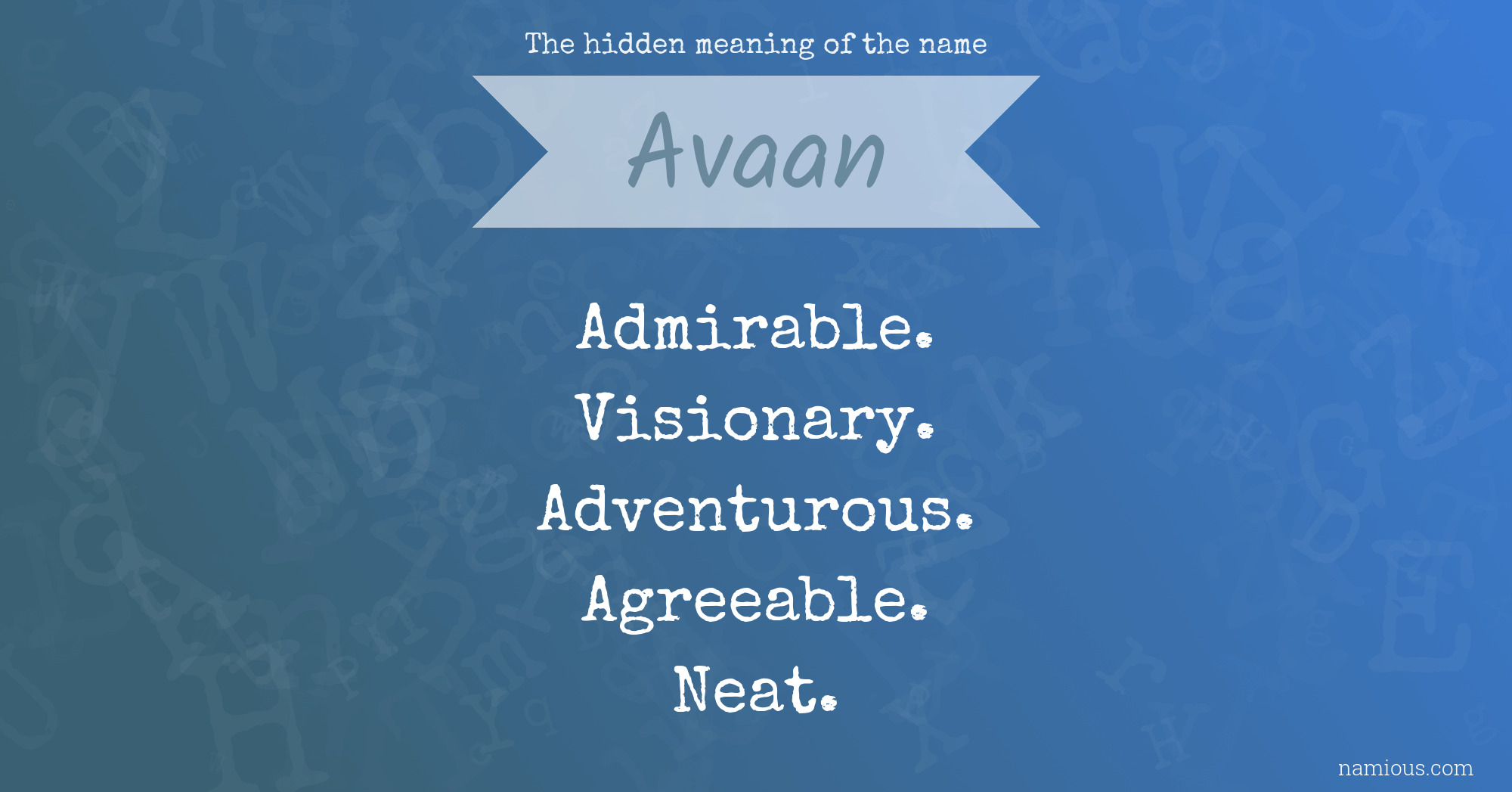The hidden meaning of the name Avaan