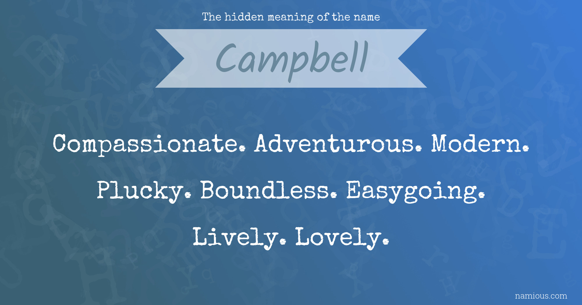 The hidden meaning of the name Campbell