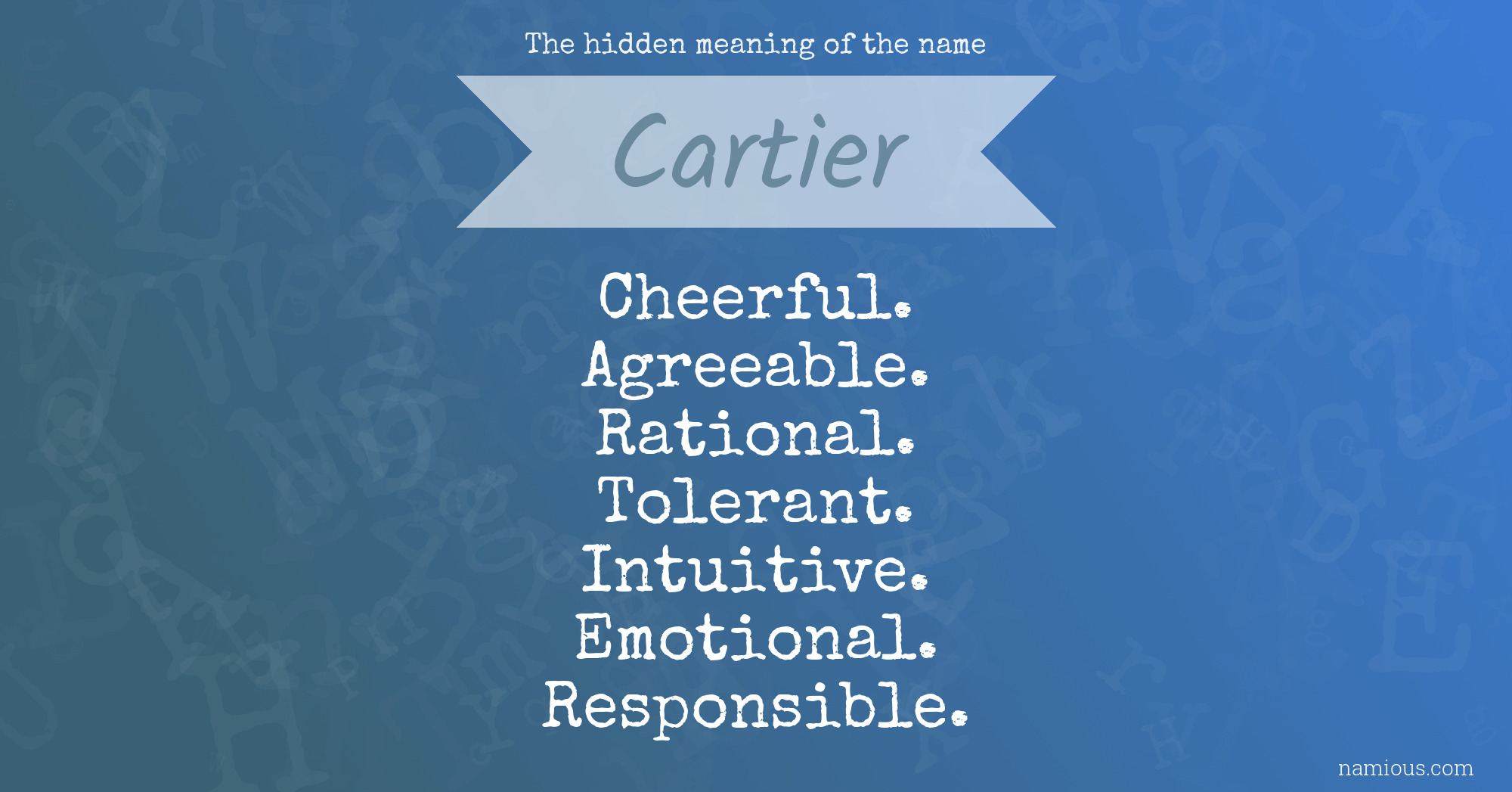 The hidden meaning of the name Cartier 