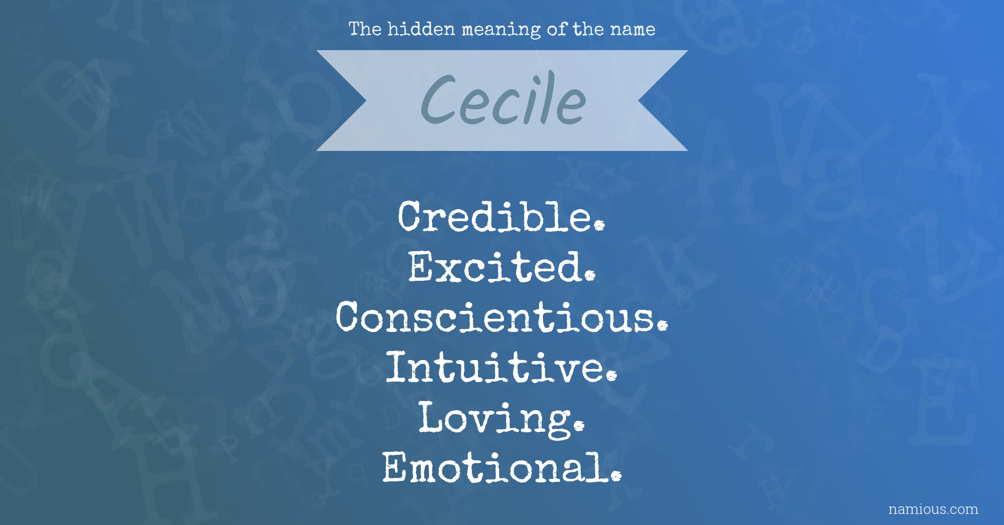 The hidden meaning of the name Cecile