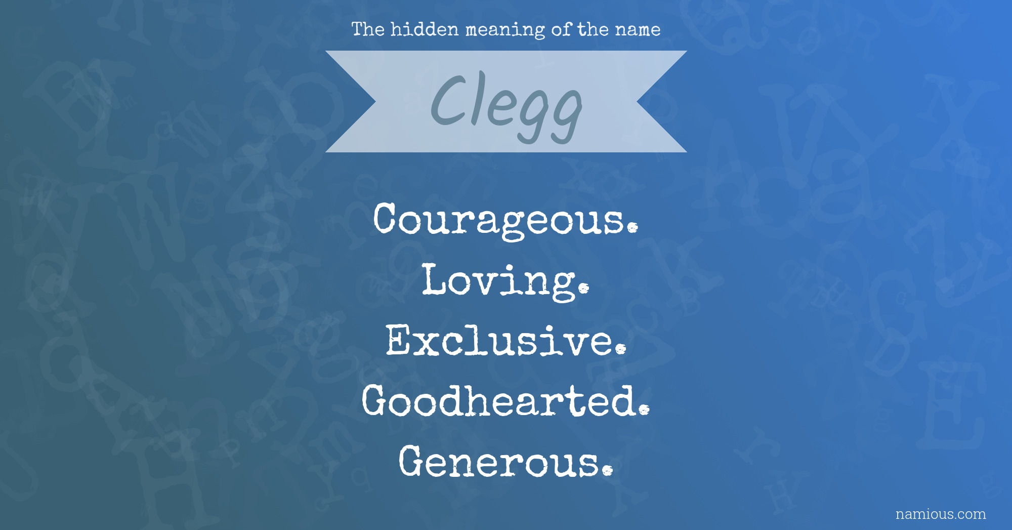 The hidden meaning of the name Clegg