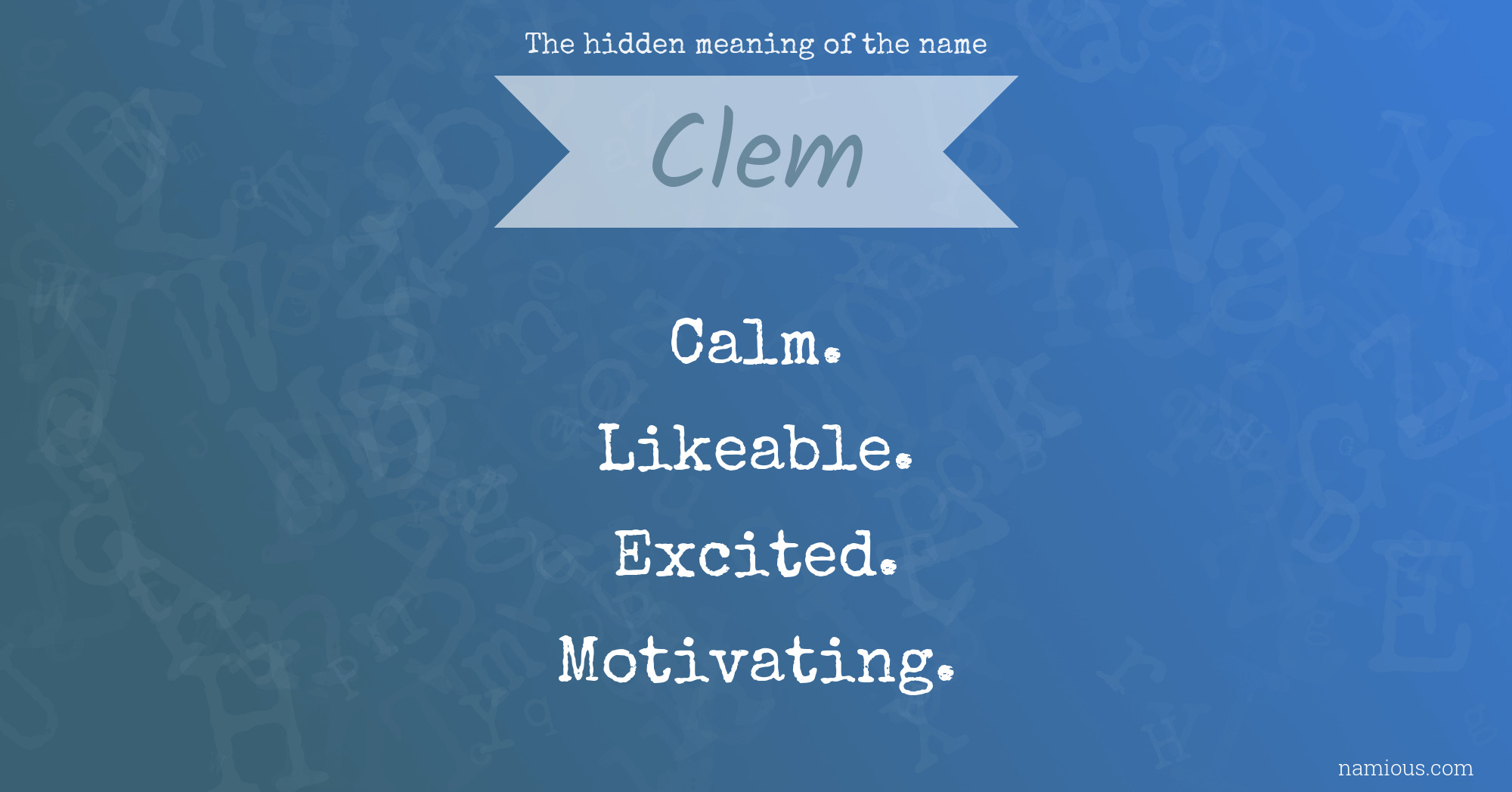 The hidden meaning of the name Clem