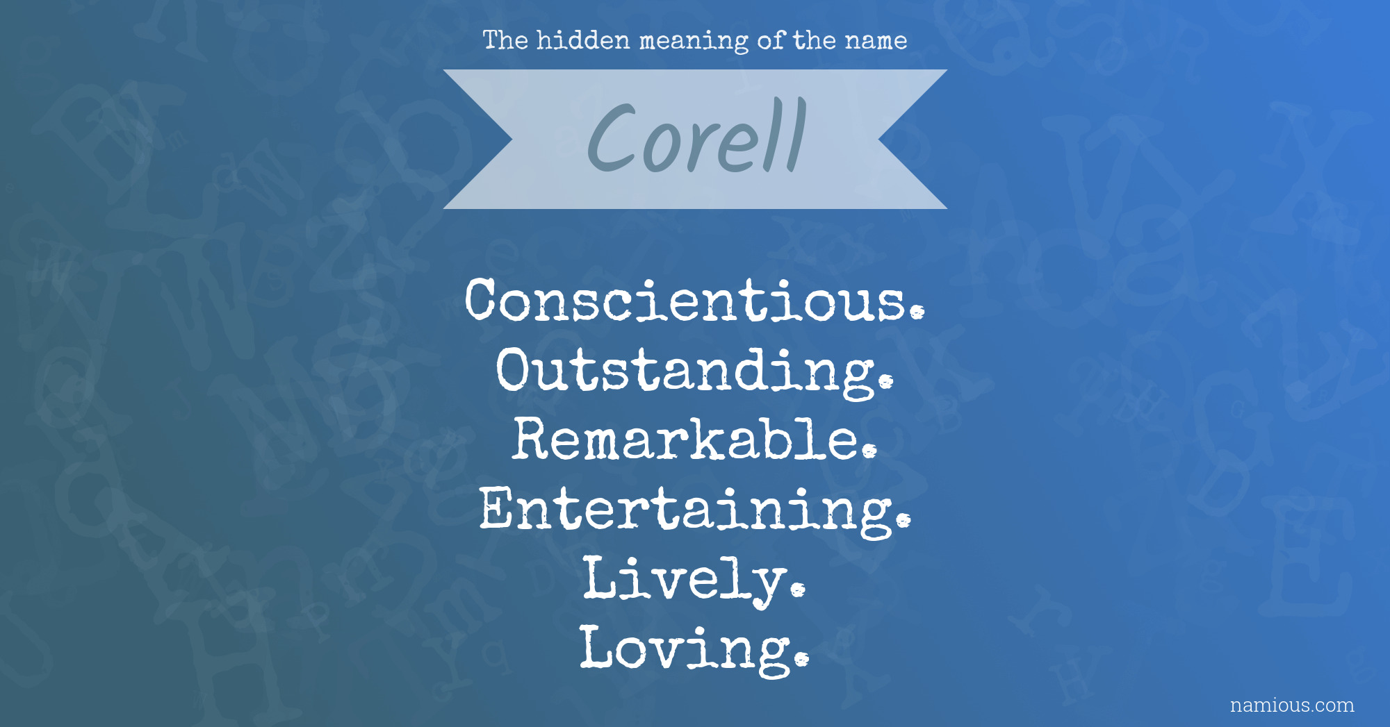 The hidden meaning of the name Corell