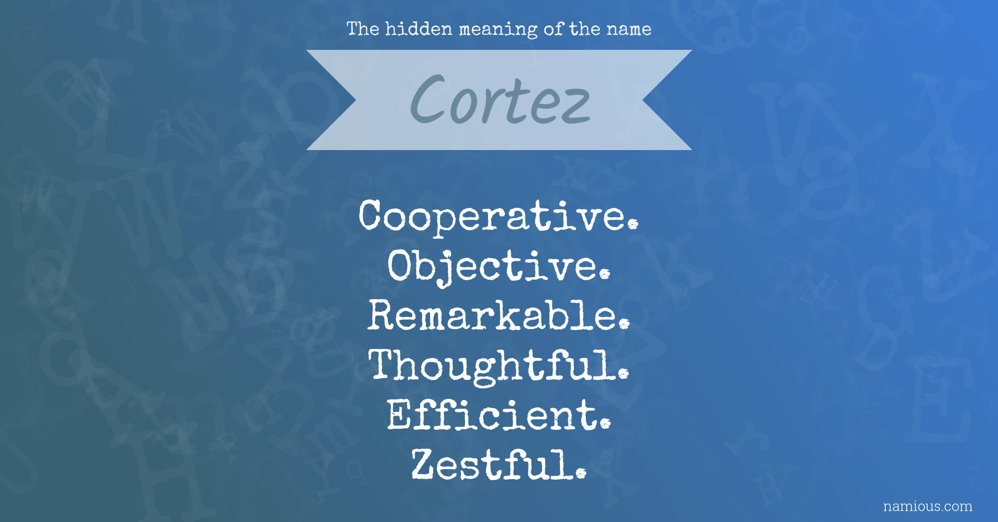 The hidden meaning of the name Cortez