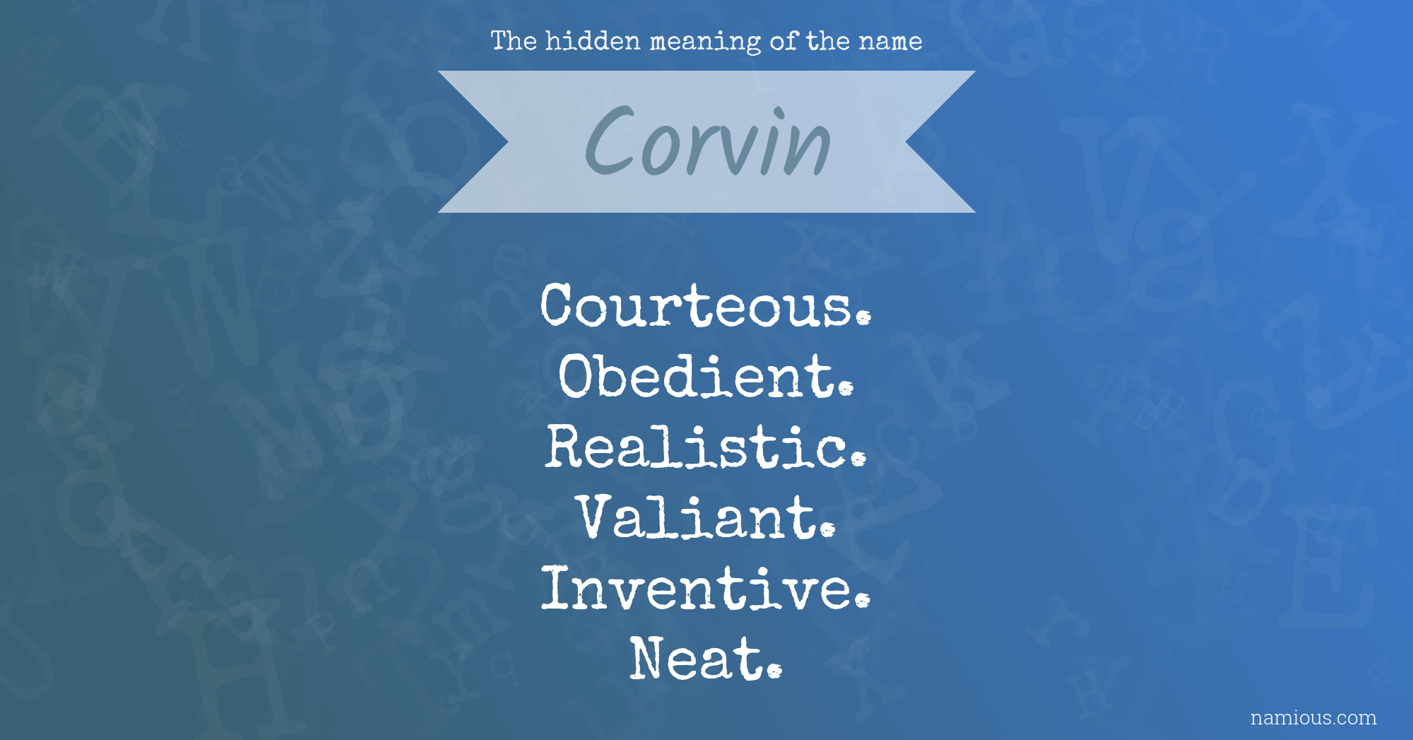 The hidden meaning of the name Corvin