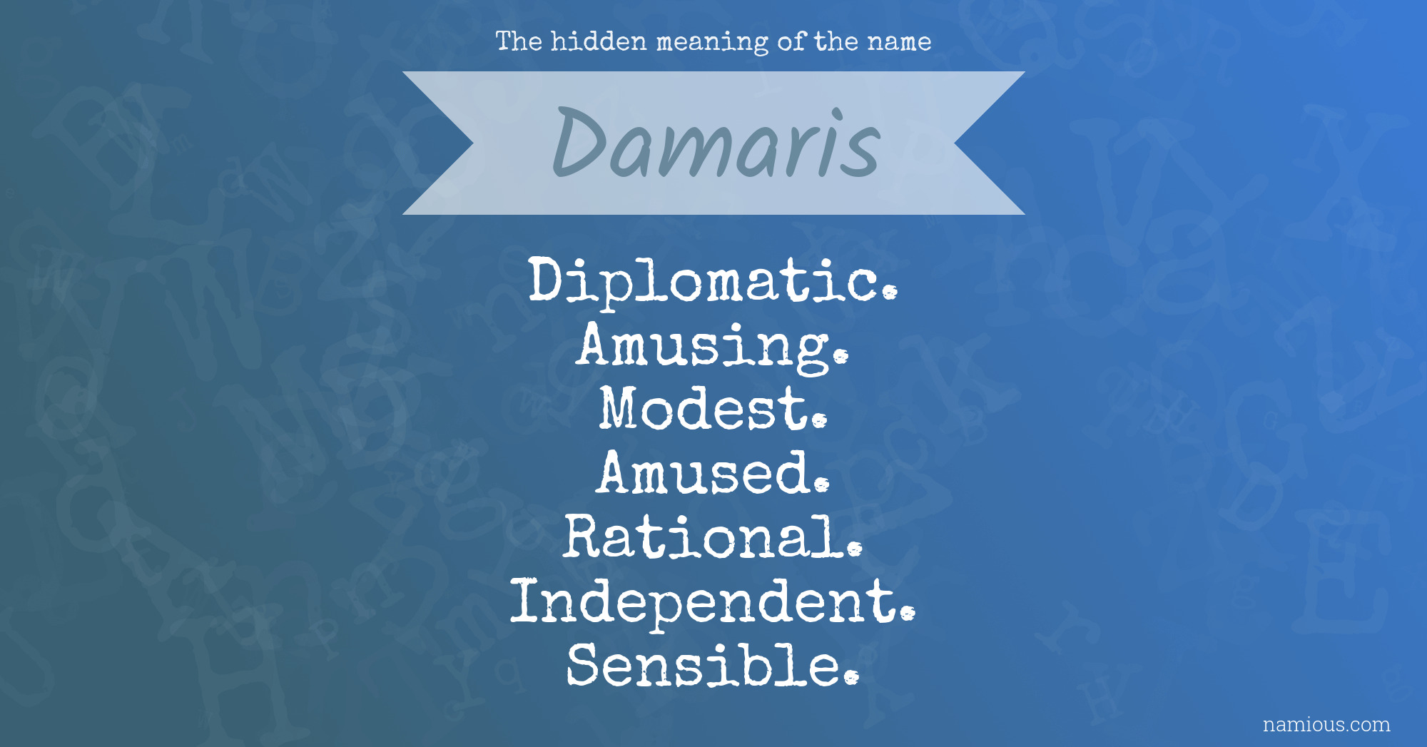 The hidden meaning of the name Damaris