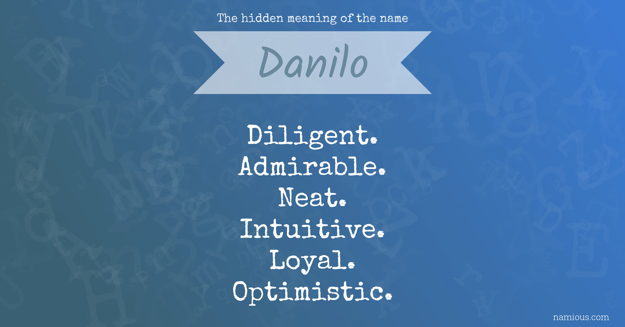 The hidden meaning of the name Danilo