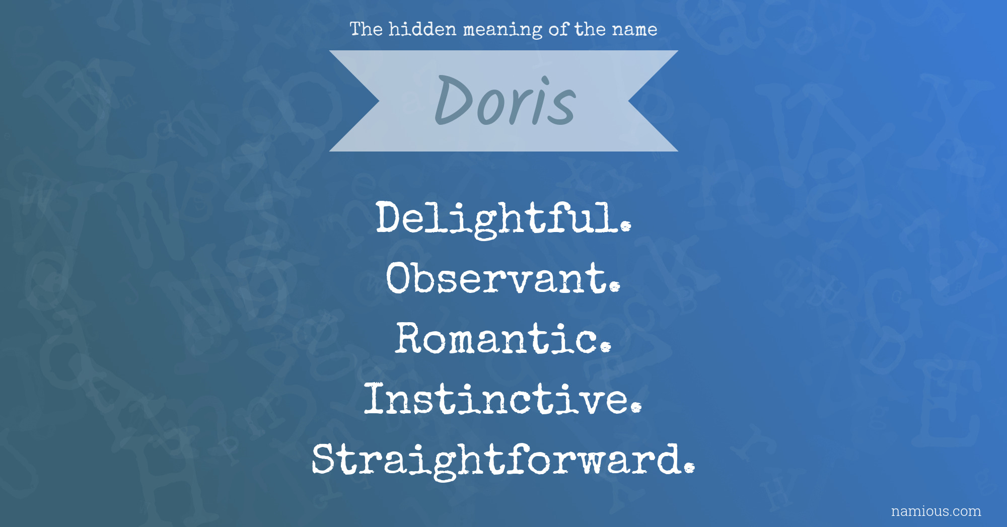 The hidden meaning of the name Doris