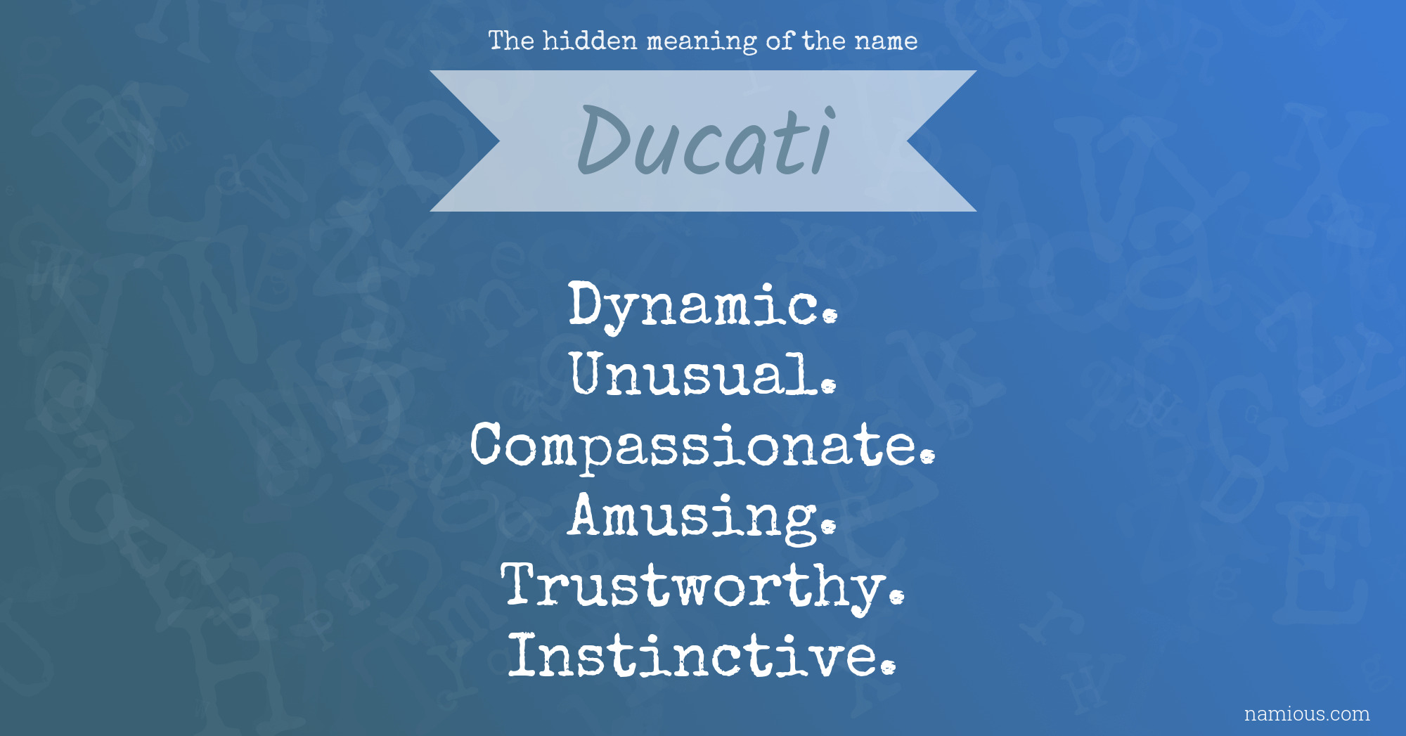 The hidden meaning of the name Ducati