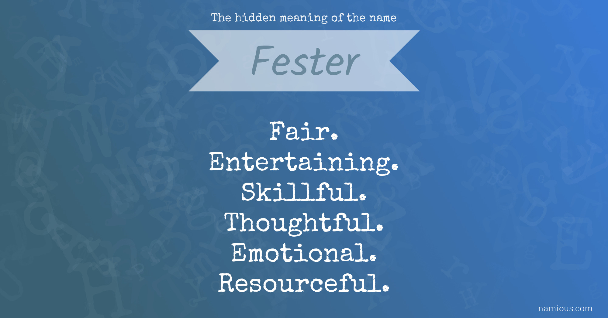 Fester meaning