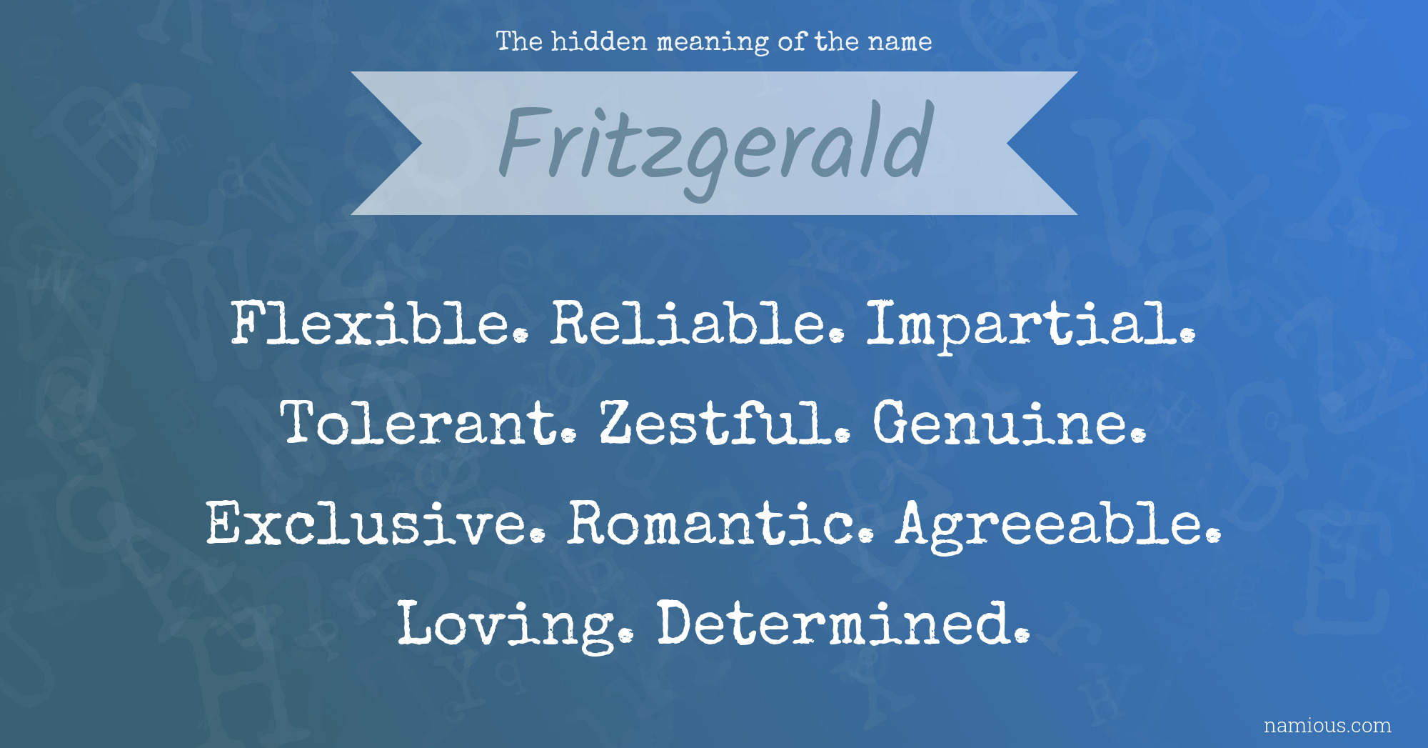 The hidden meaning of the name Fritzgerald