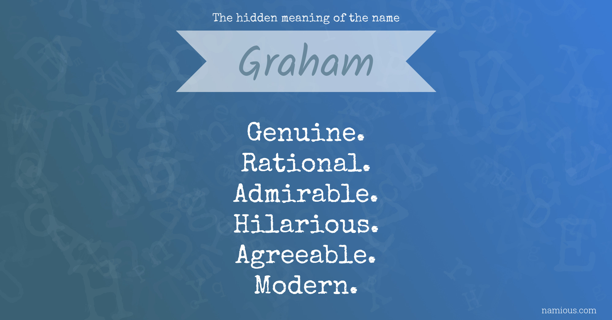 The hidden meaning of the name Graham
