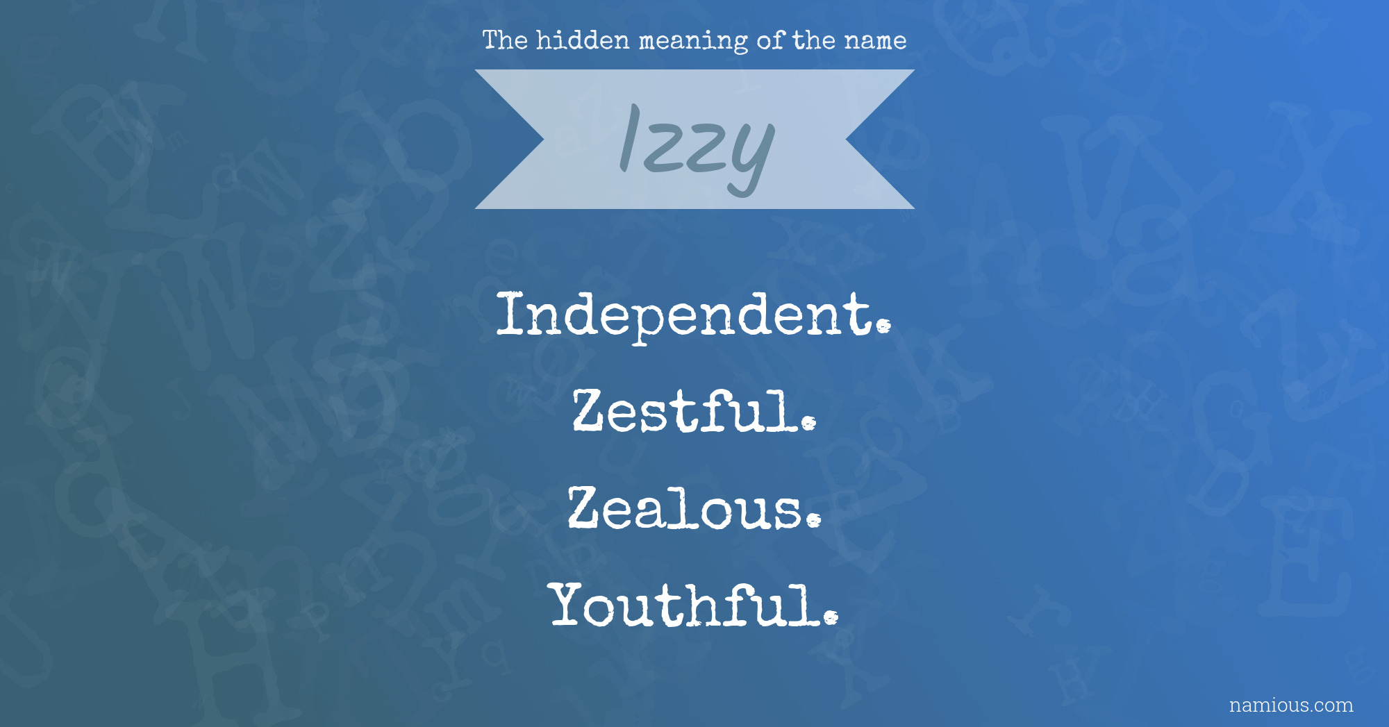 The hidden meaning of the name Izzy