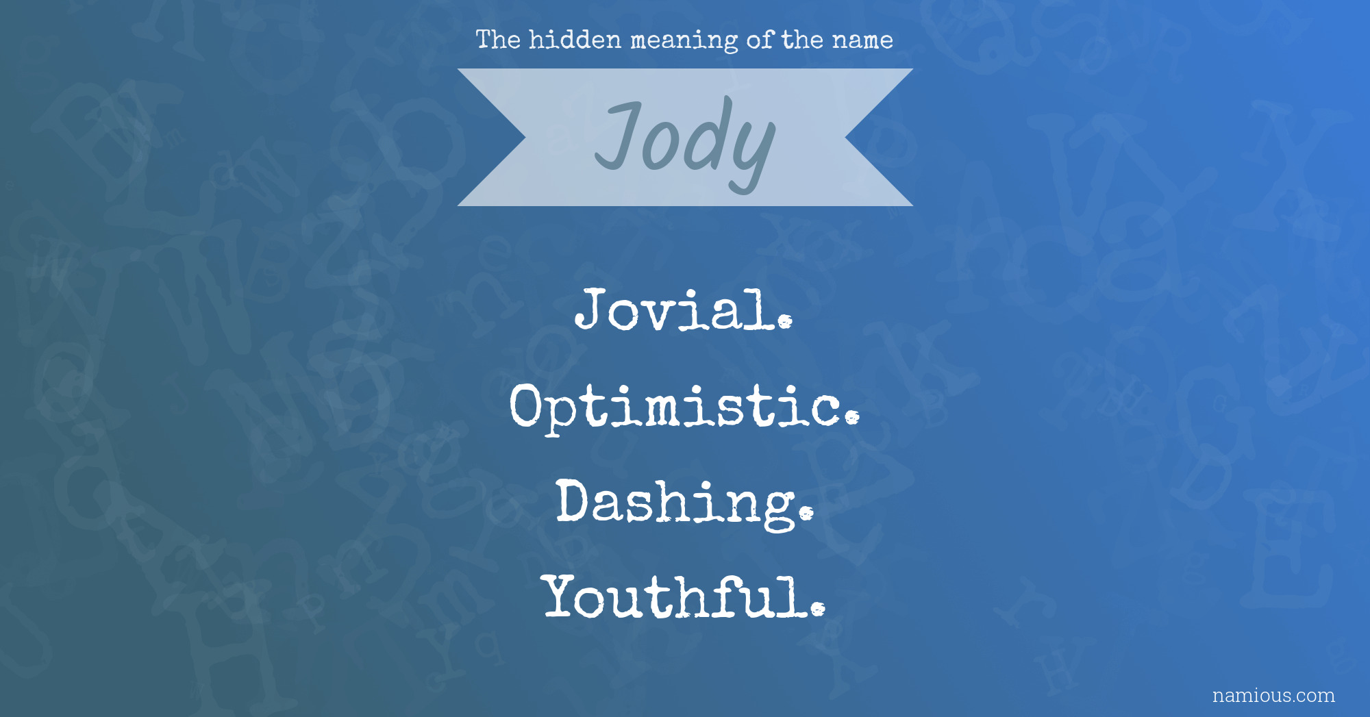 jody definition