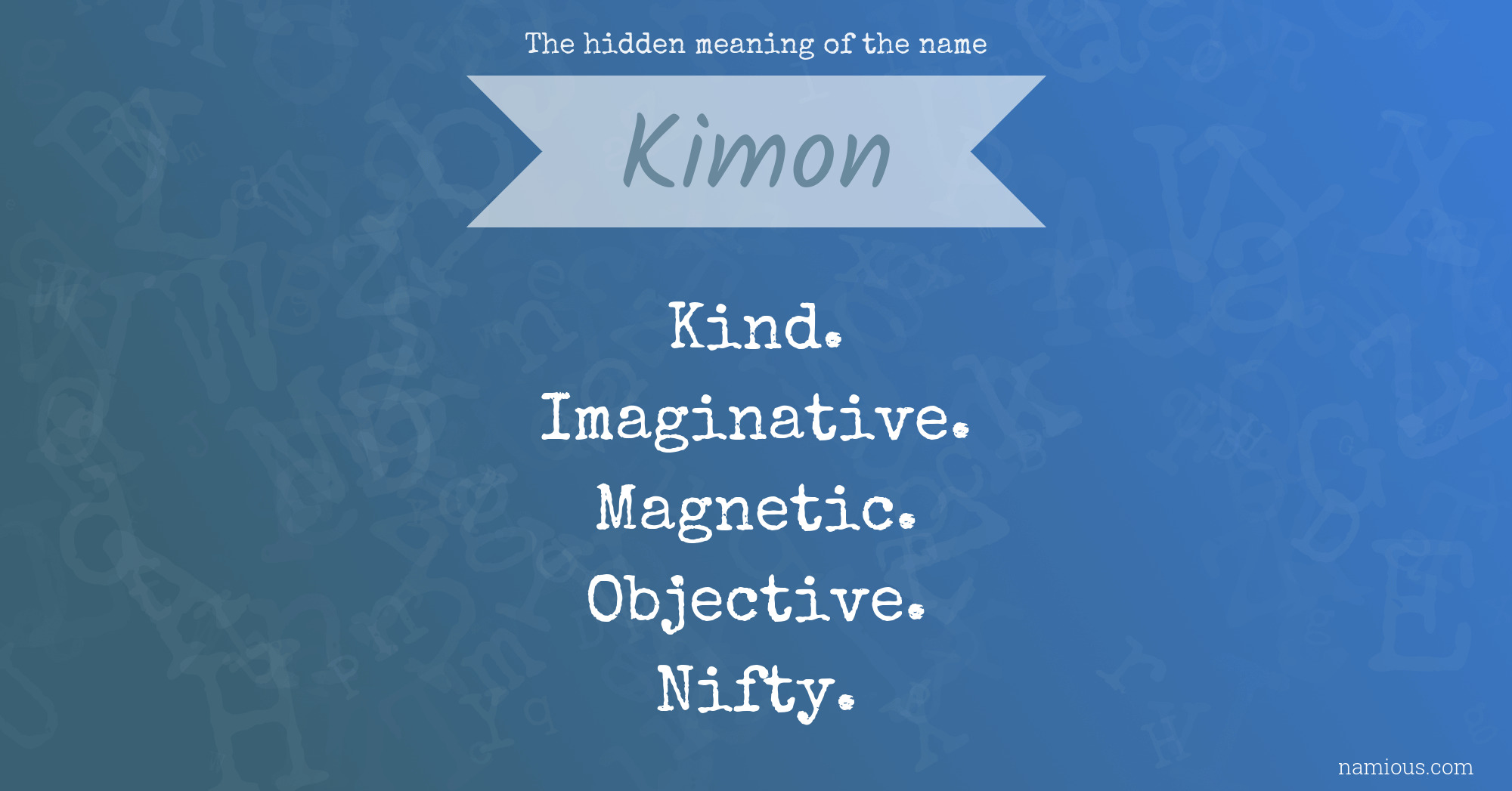 The hidden meaning of the name Kimon