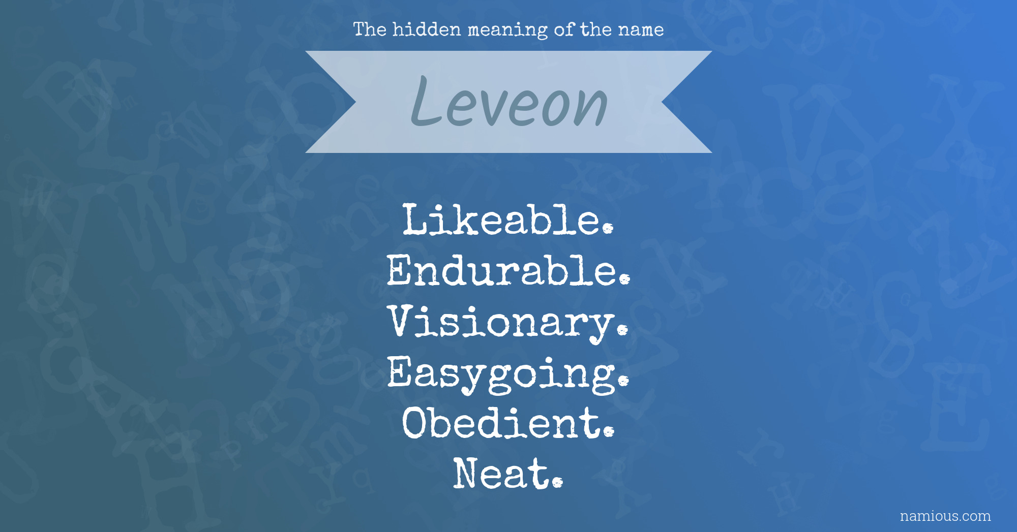 The hidden meaning of the name Leveon