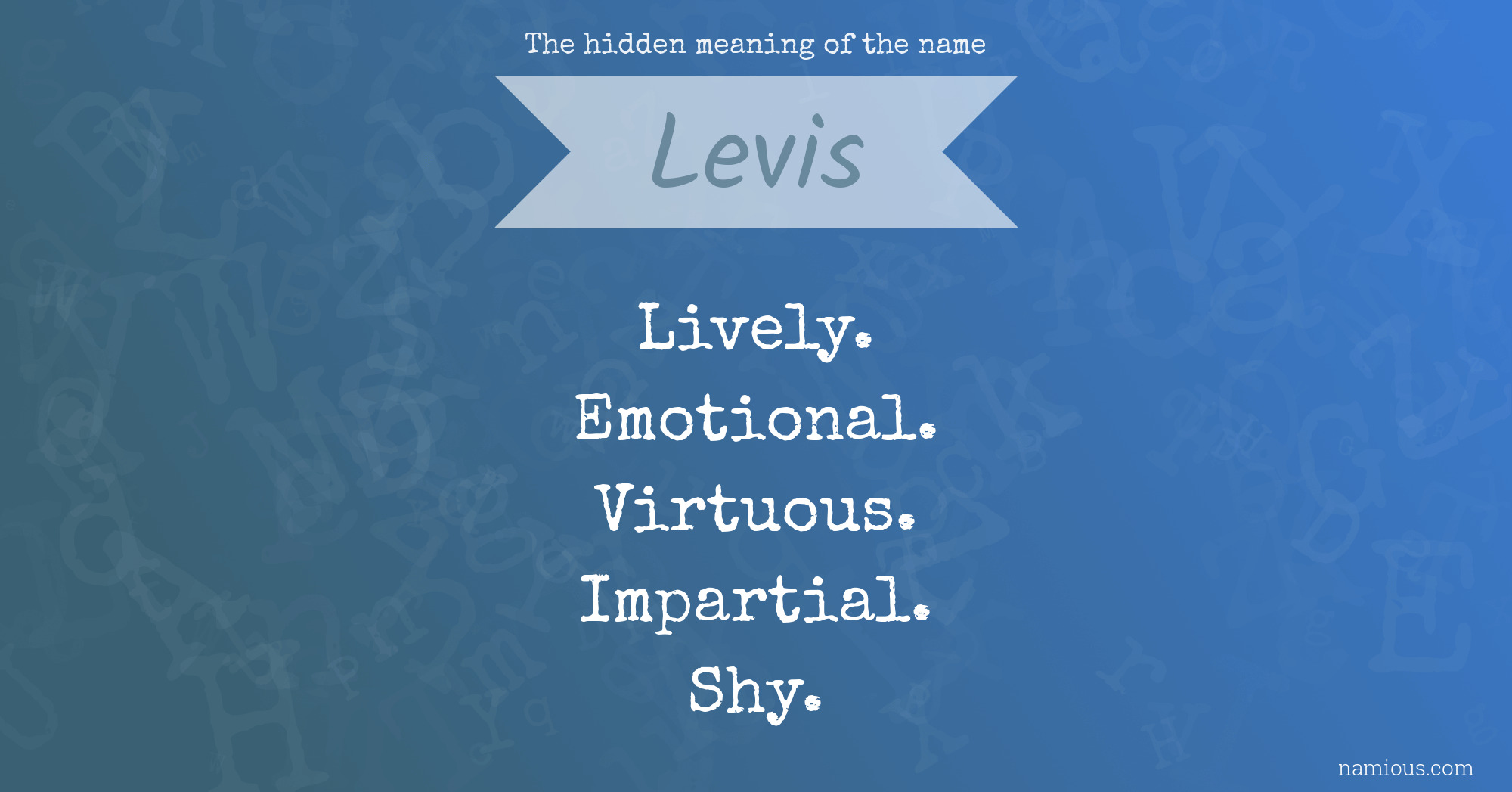 The hidden meaning of the name Levis | Namious