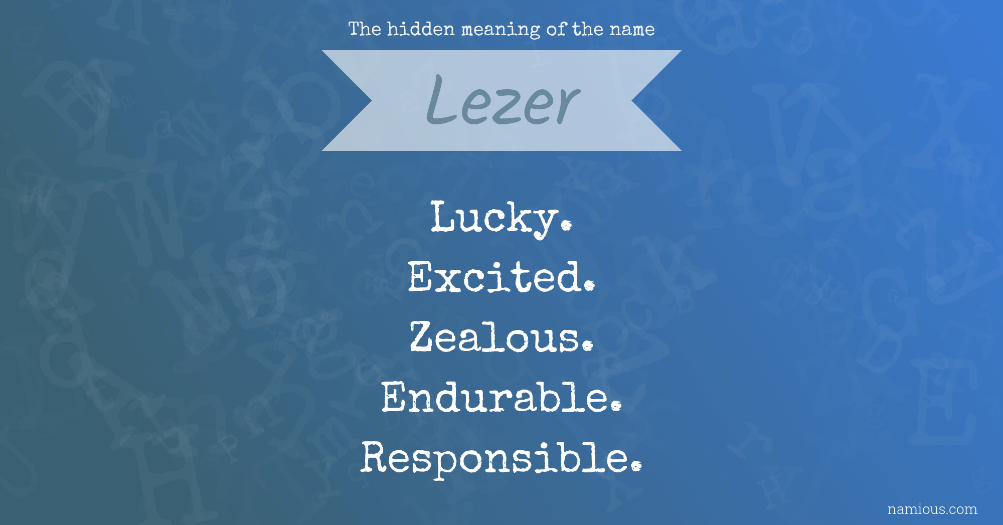 The hidden meaning of the name Lezer