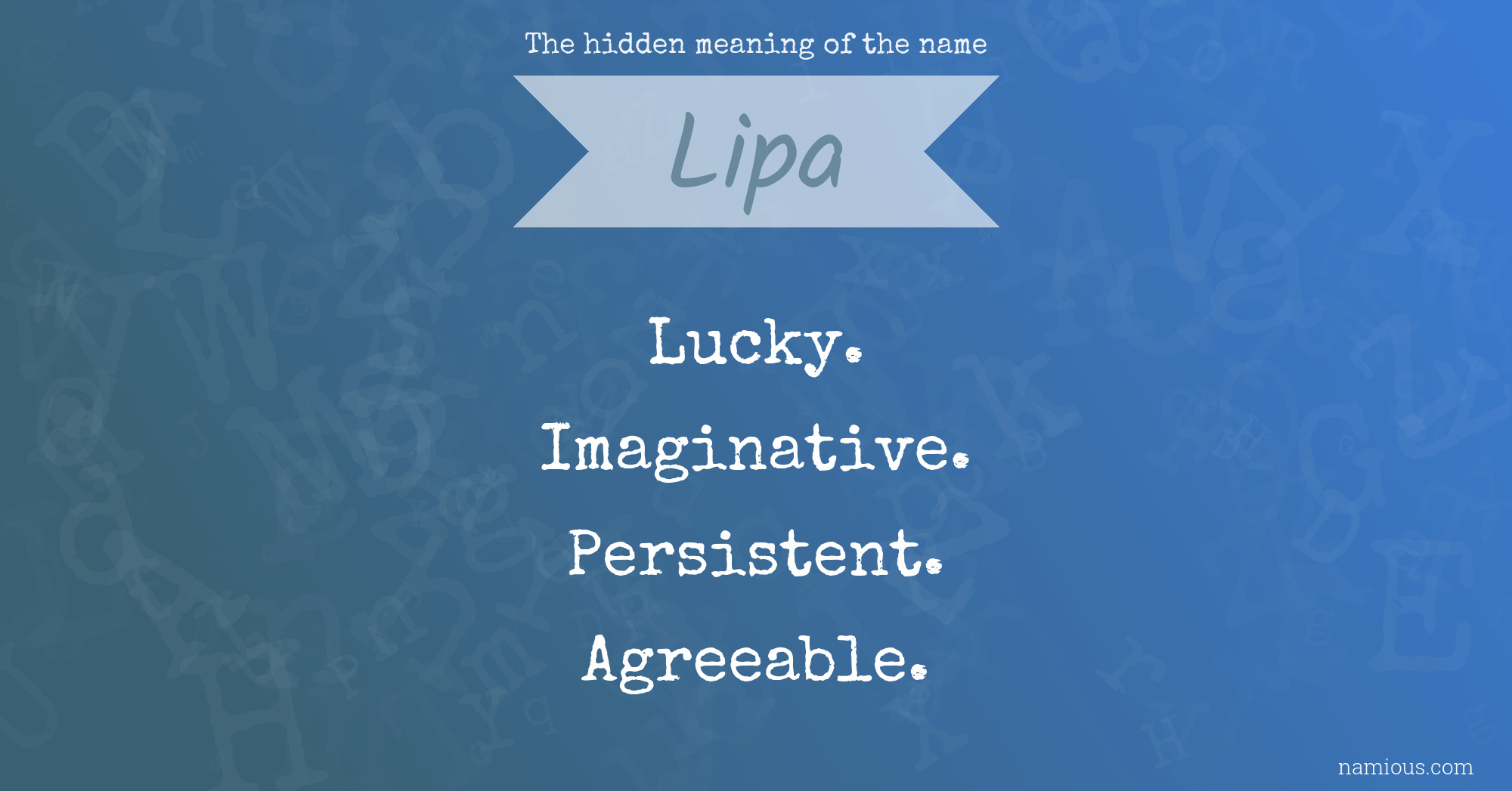 The hidden meaning of the name Lipa
