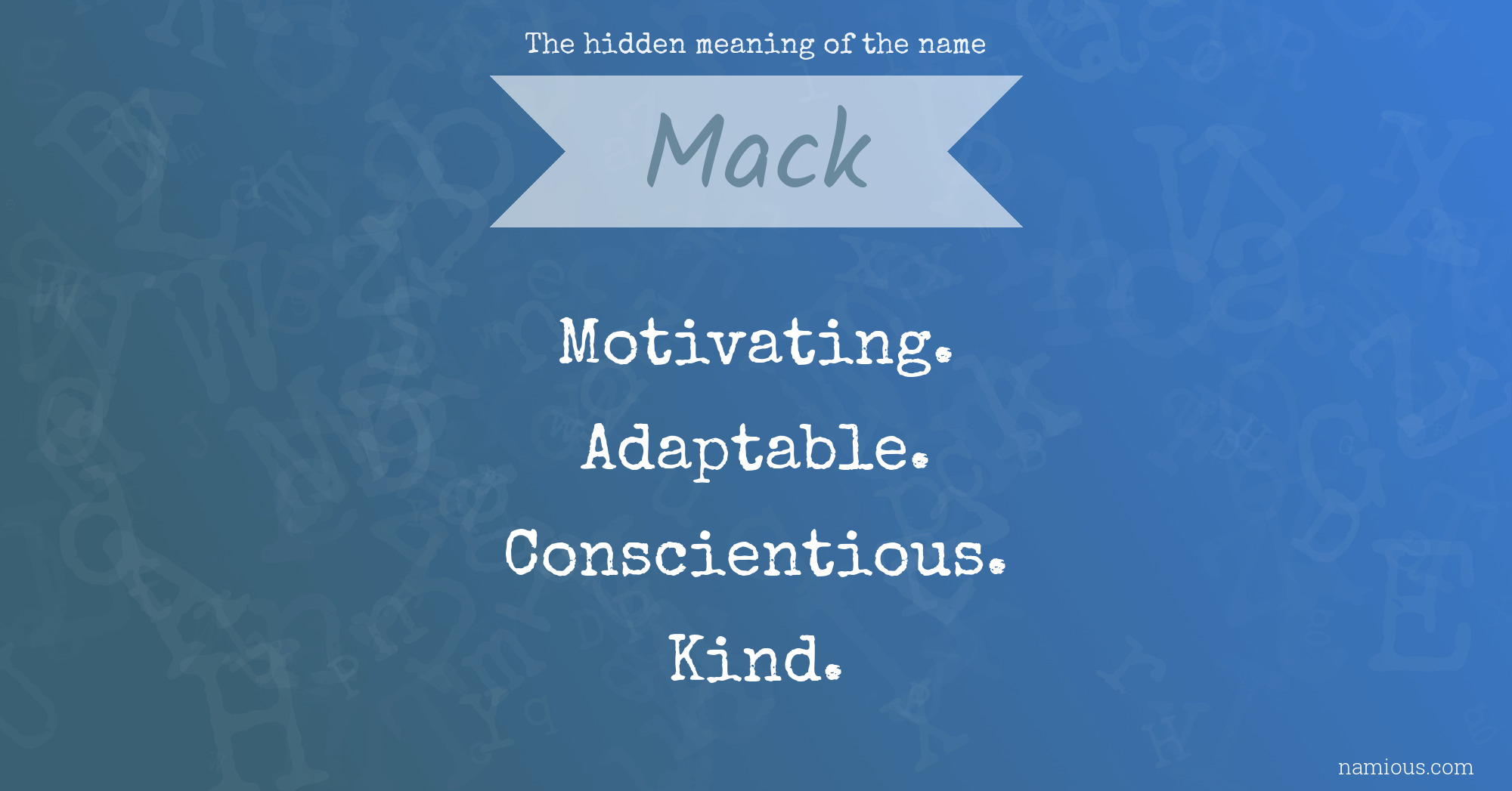 The hidden meaning of the name Mack