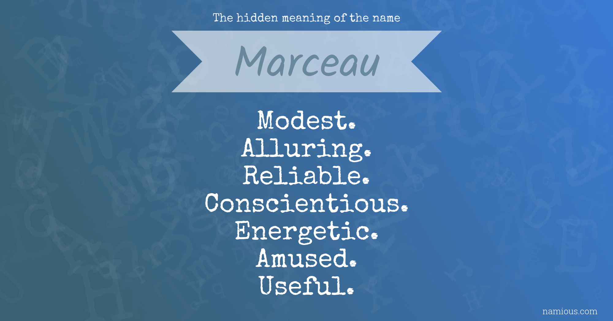 The hidden meaning of the name Marceau